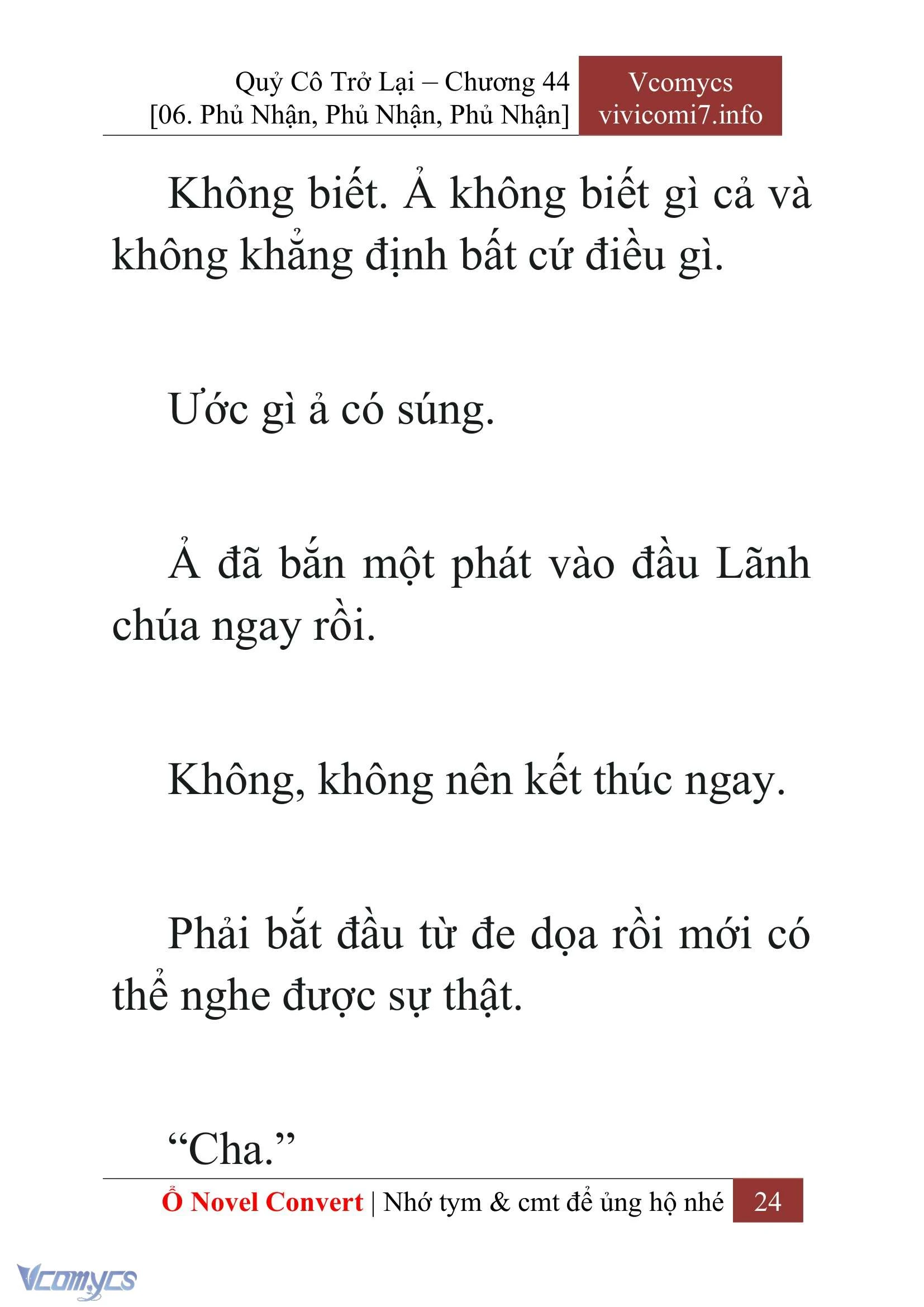 [Novel] Quý Cô Trở Lại Chapter  44 - 26