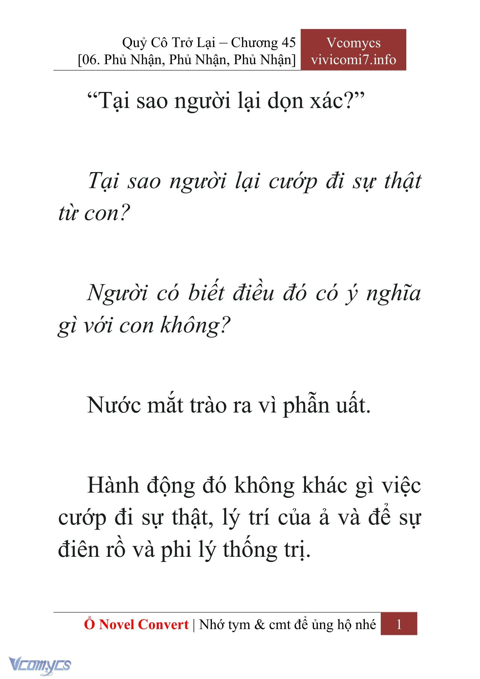 [Novel] Quý Cô Trở Lại Chapter  45 - 3