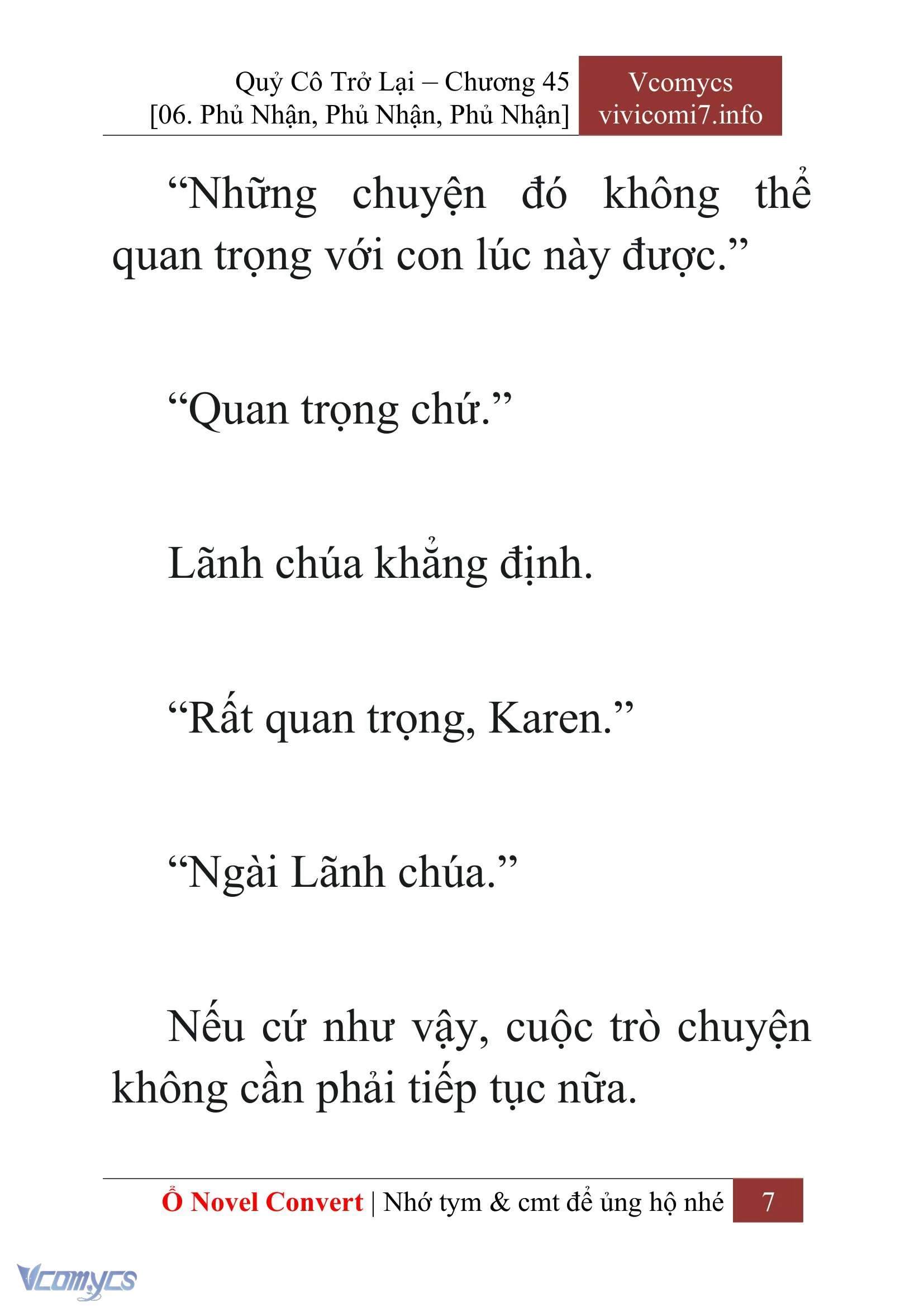 [Novel] Quý Cô Trở Lại Chapter  45 - 9