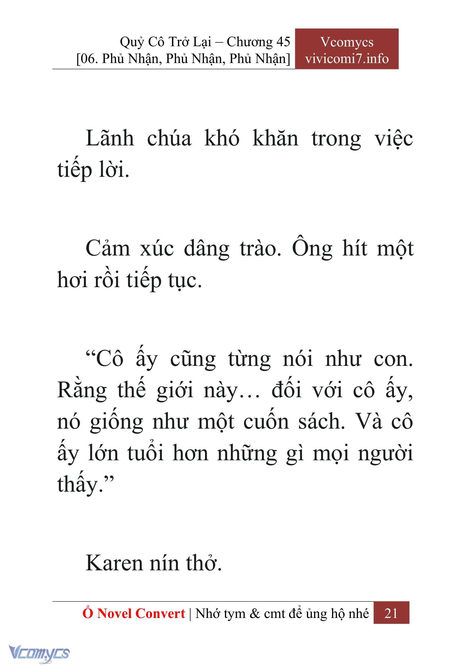 [Novel] Quý Cô Trở Lại Chapter  45 - 23