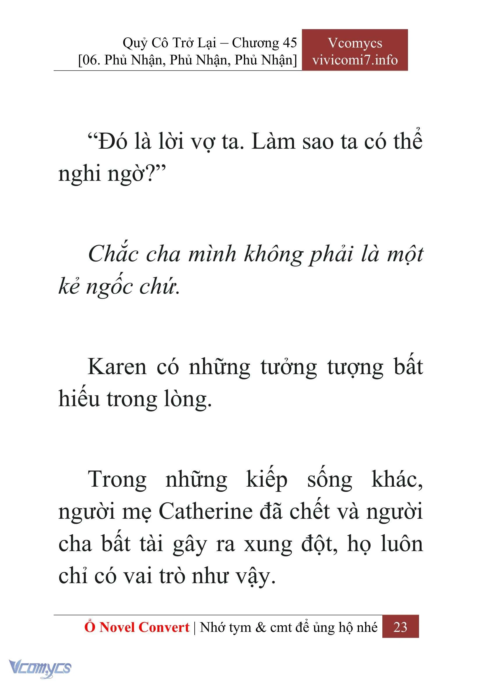 [Novel] Quý Cô Trở Lại Chapter  45 - 25