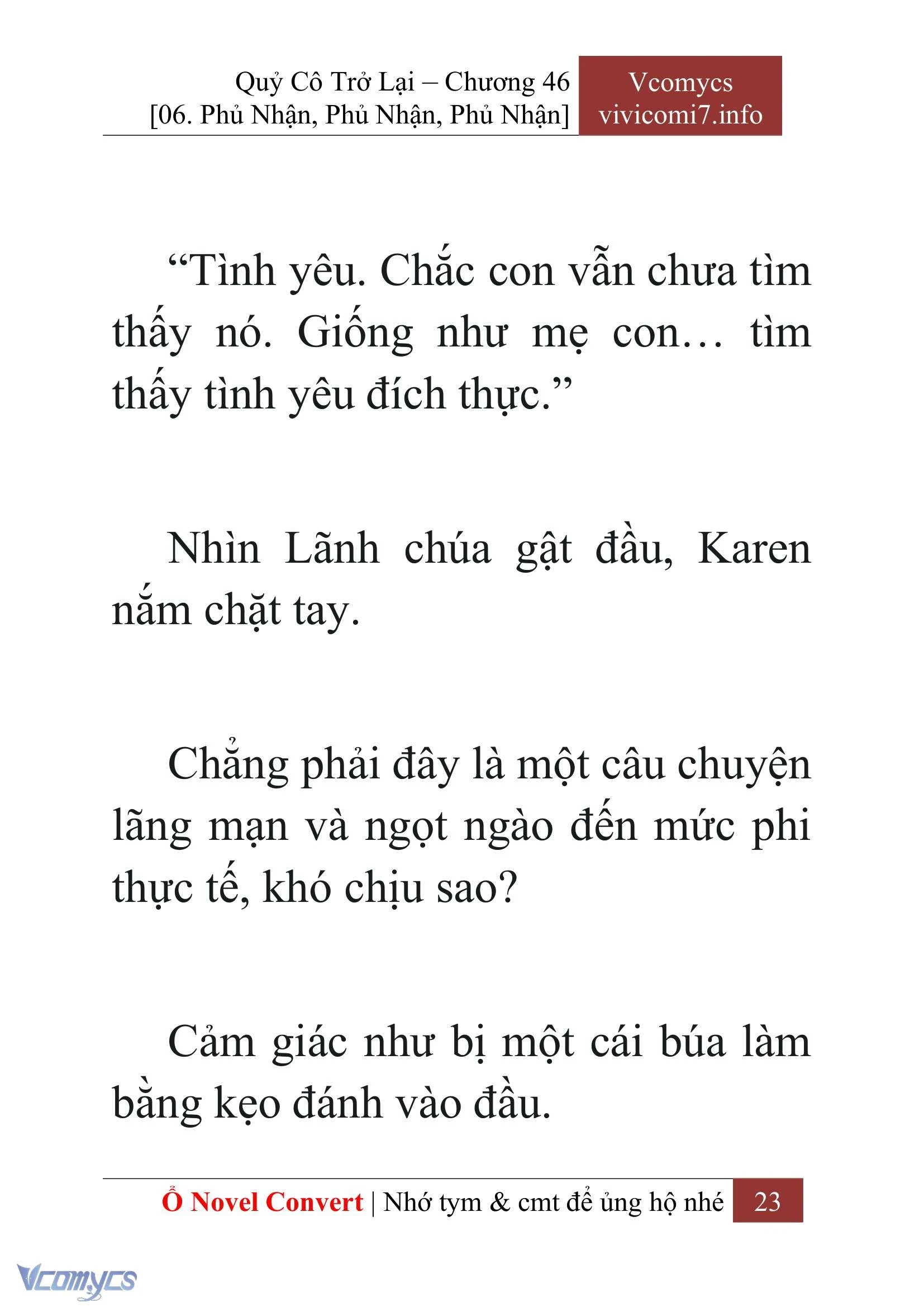 [Novel] Quý Cô Trở Lại Chapter  46 - 25