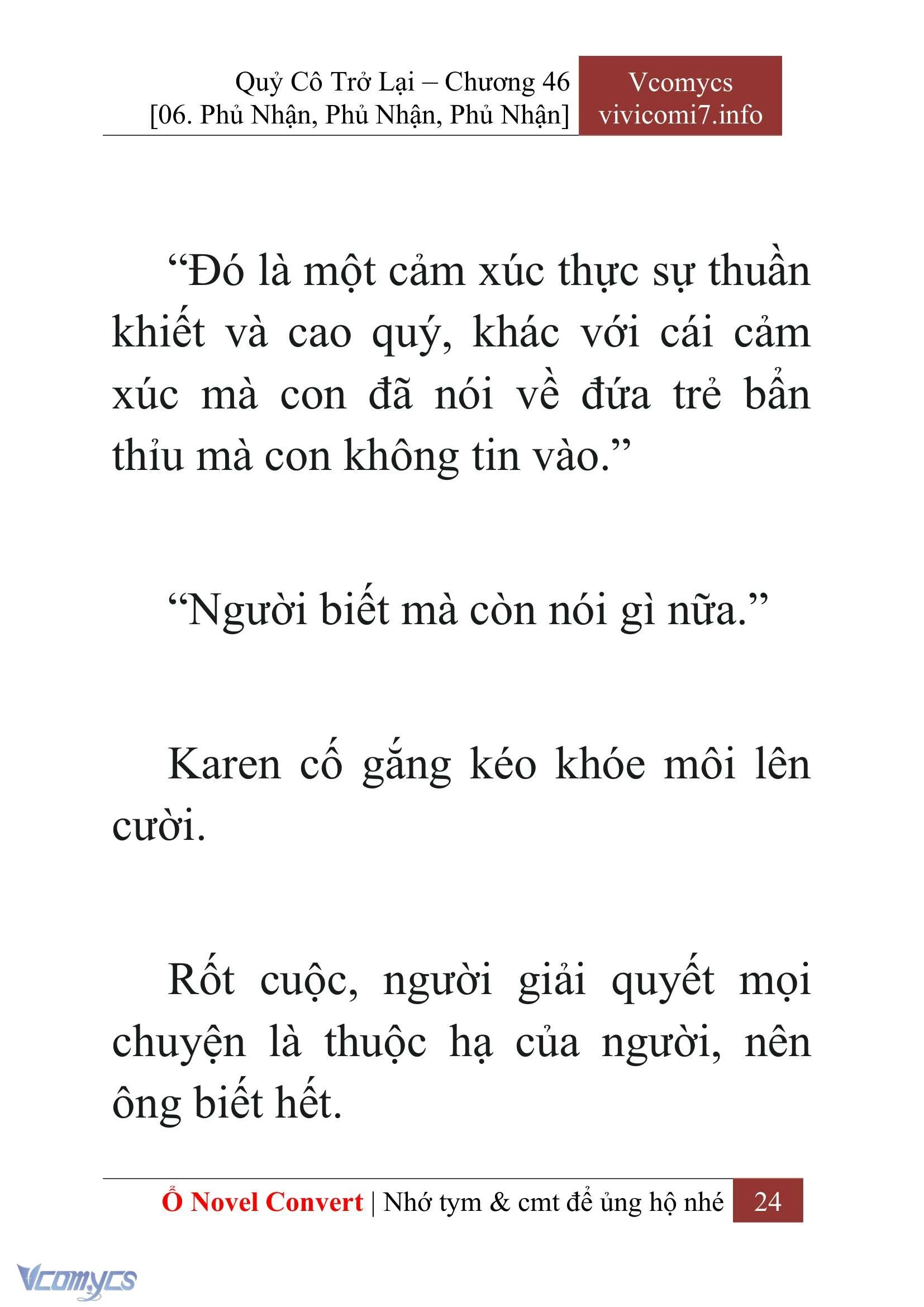 [Novel] Quý Cô Trở Lại Chapter  46 - 26