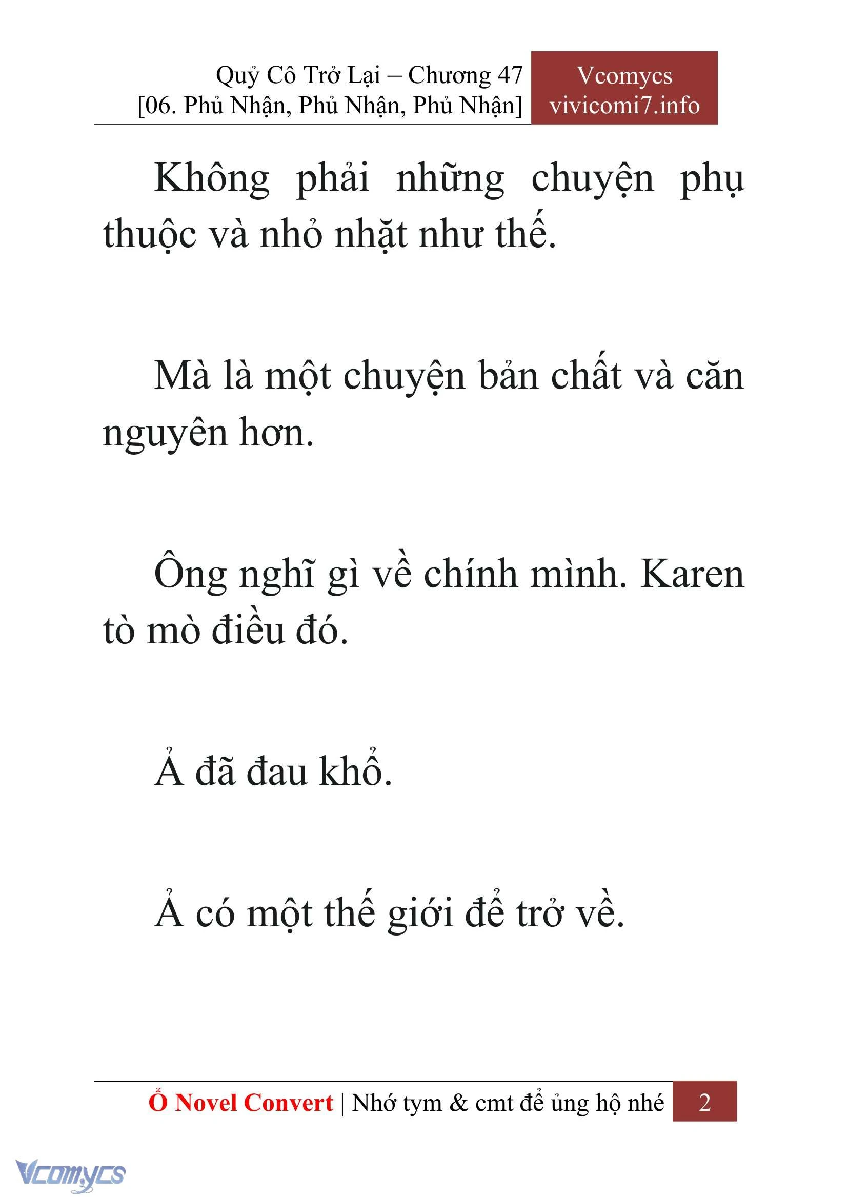 [Novel] Quý Cô Trở Lại Chapter  47 - 4