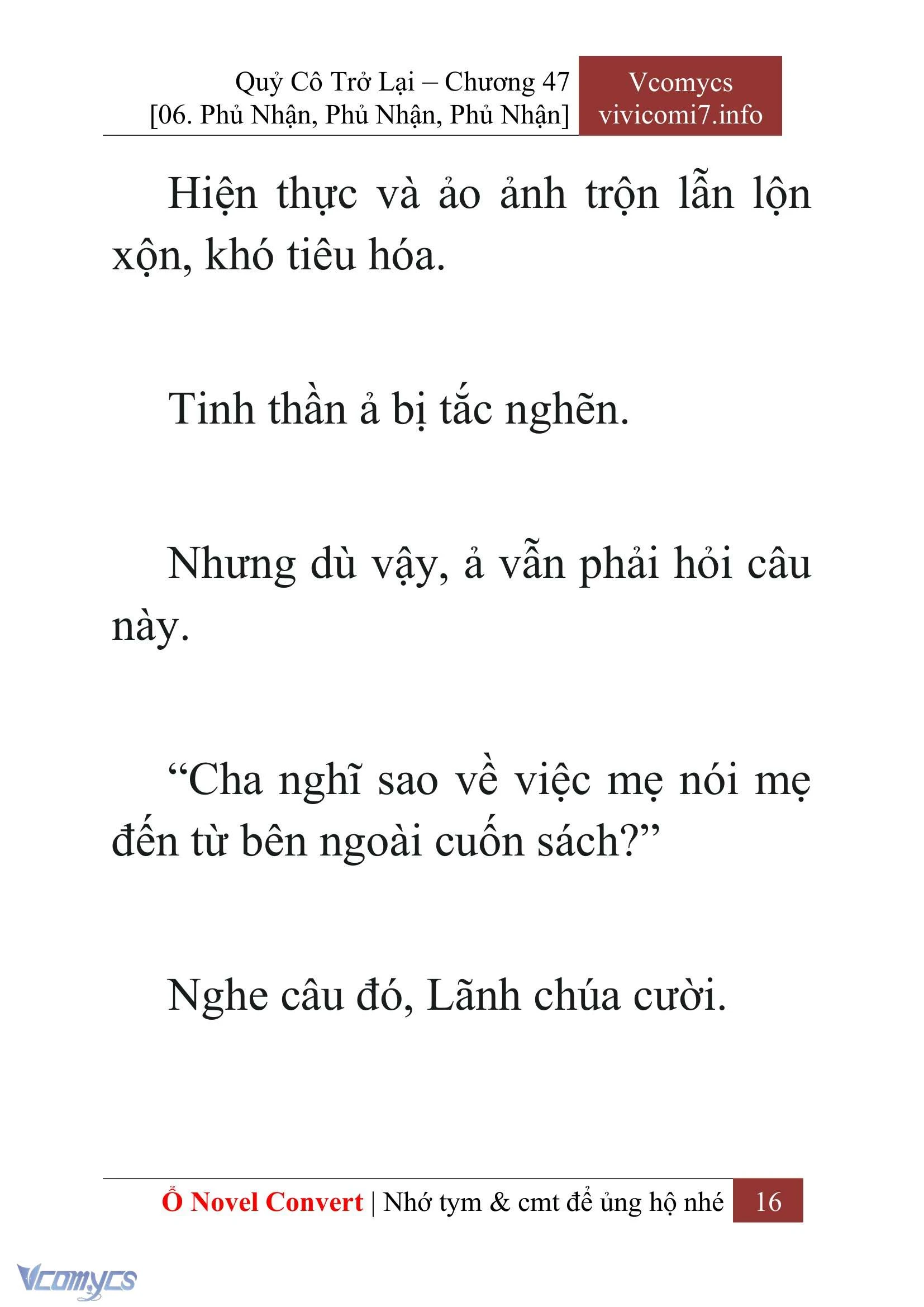 [Novel] Quý Cô Trở Lại Chapter  47 - 18