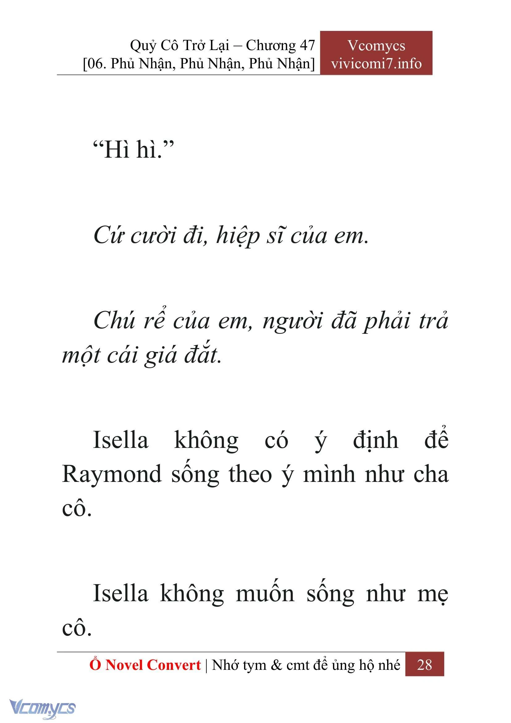 [Novel] Quý Cô Trở Lại Chapter  47 - 30