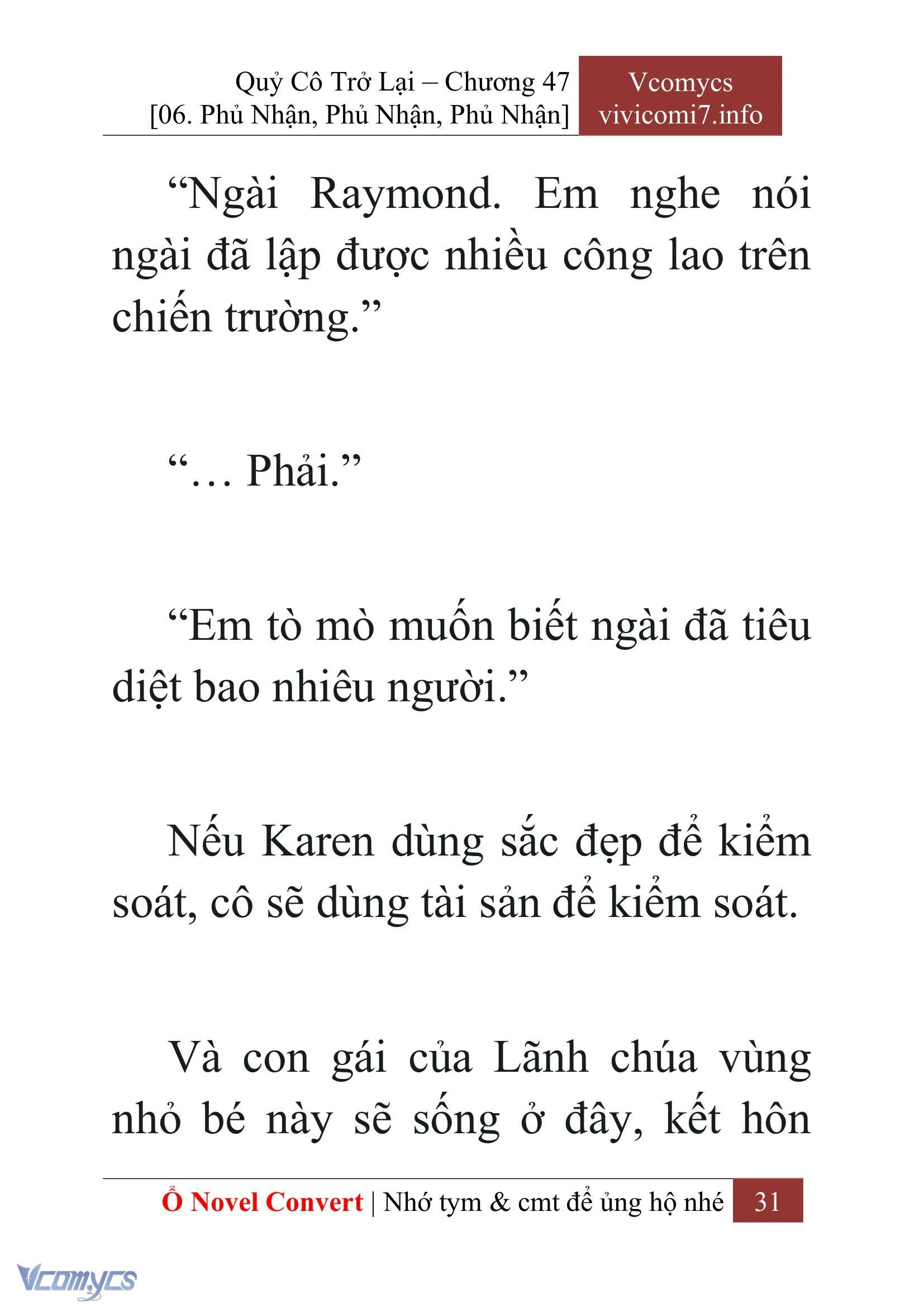 [Novel] Quý Cô Trở Lại Chapter  47 - 33