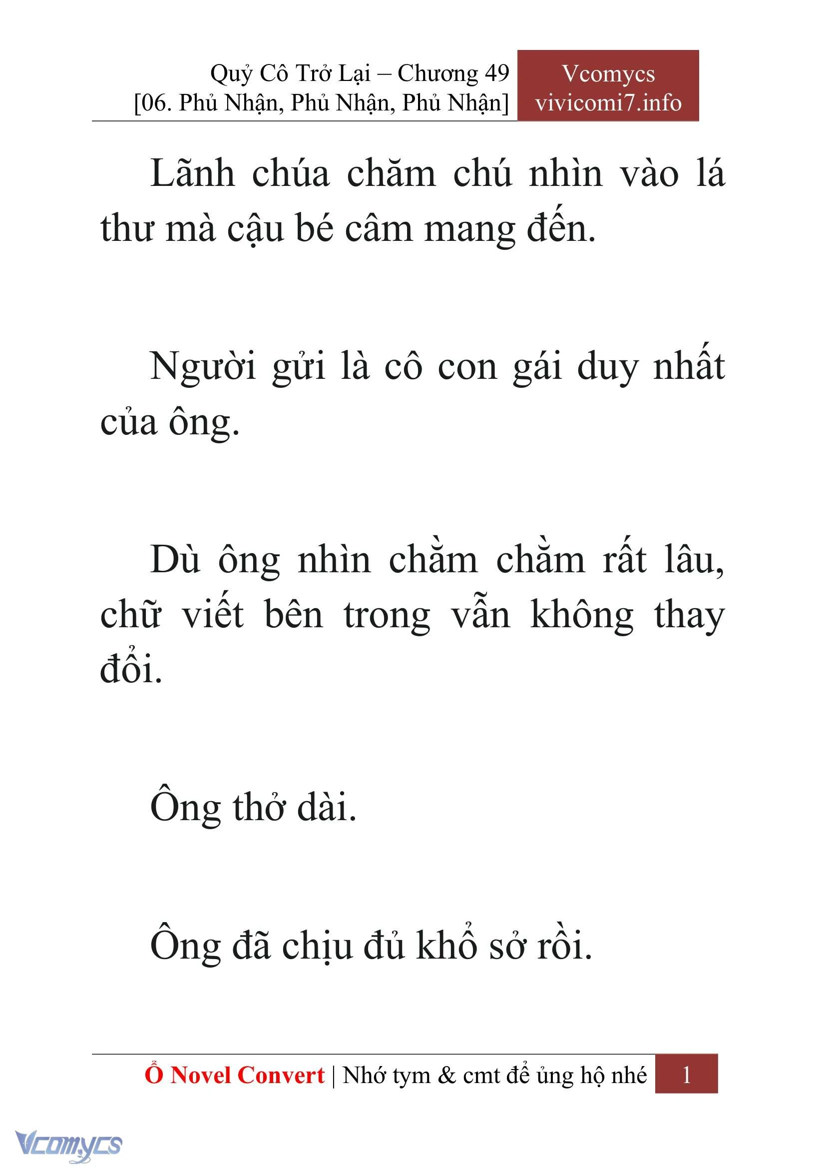 [Novel] Quý Cô Trở Lại Chapter  49 - 3