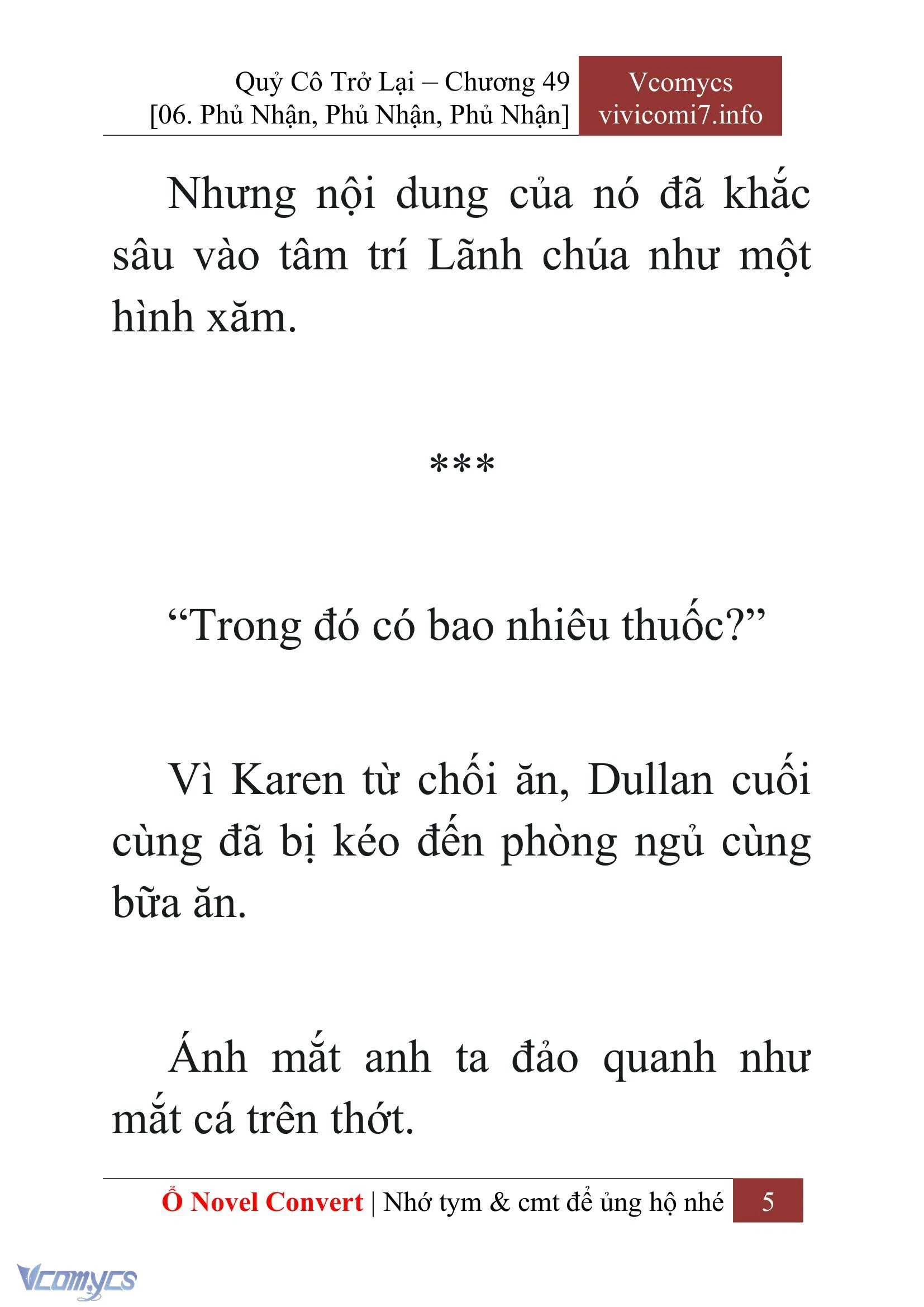 [Novel] Quý Cô Trở Lại Chapter  49 - 7