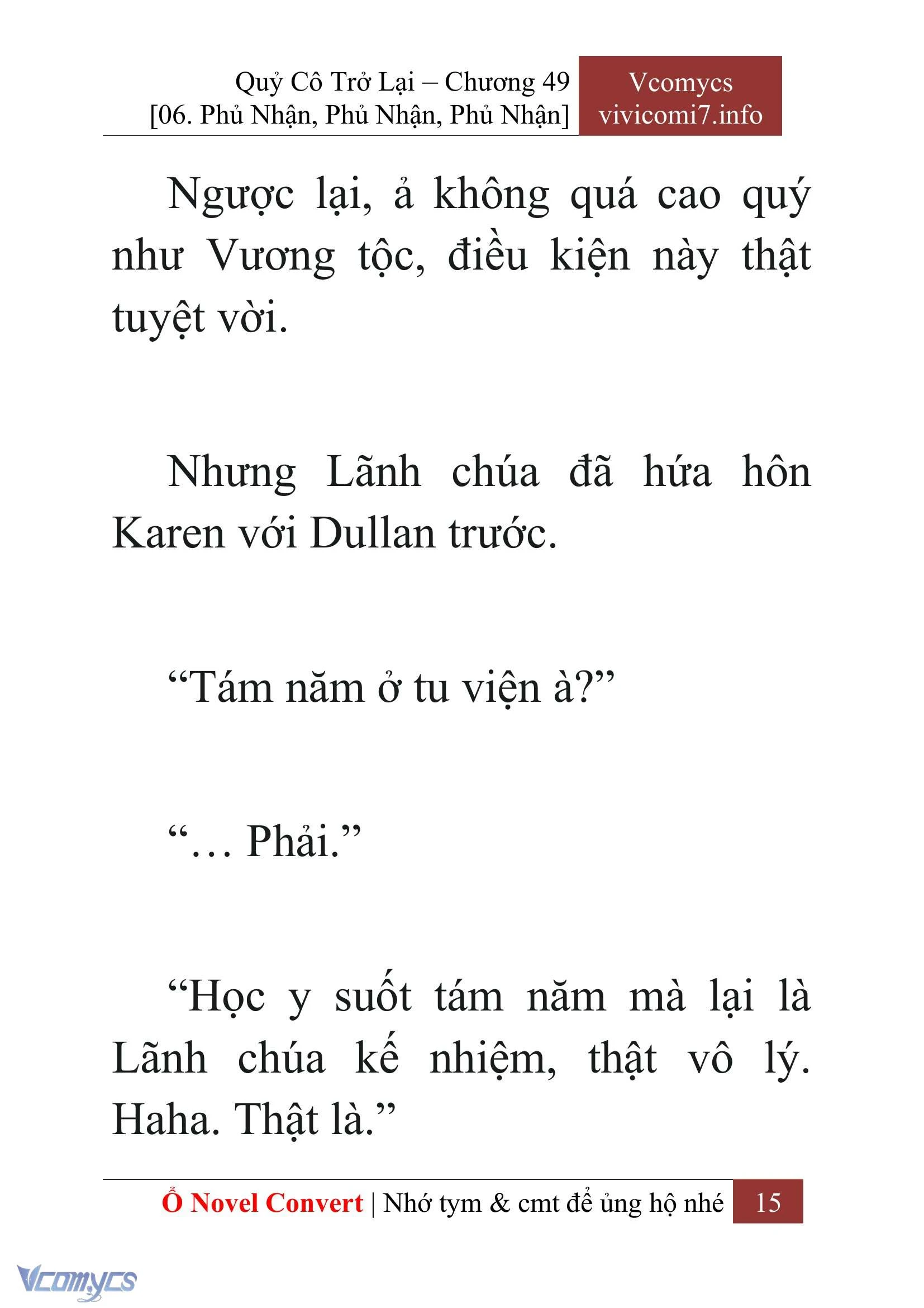 [Novel] Quý Cô Trở Lại Chapter  49 - 17