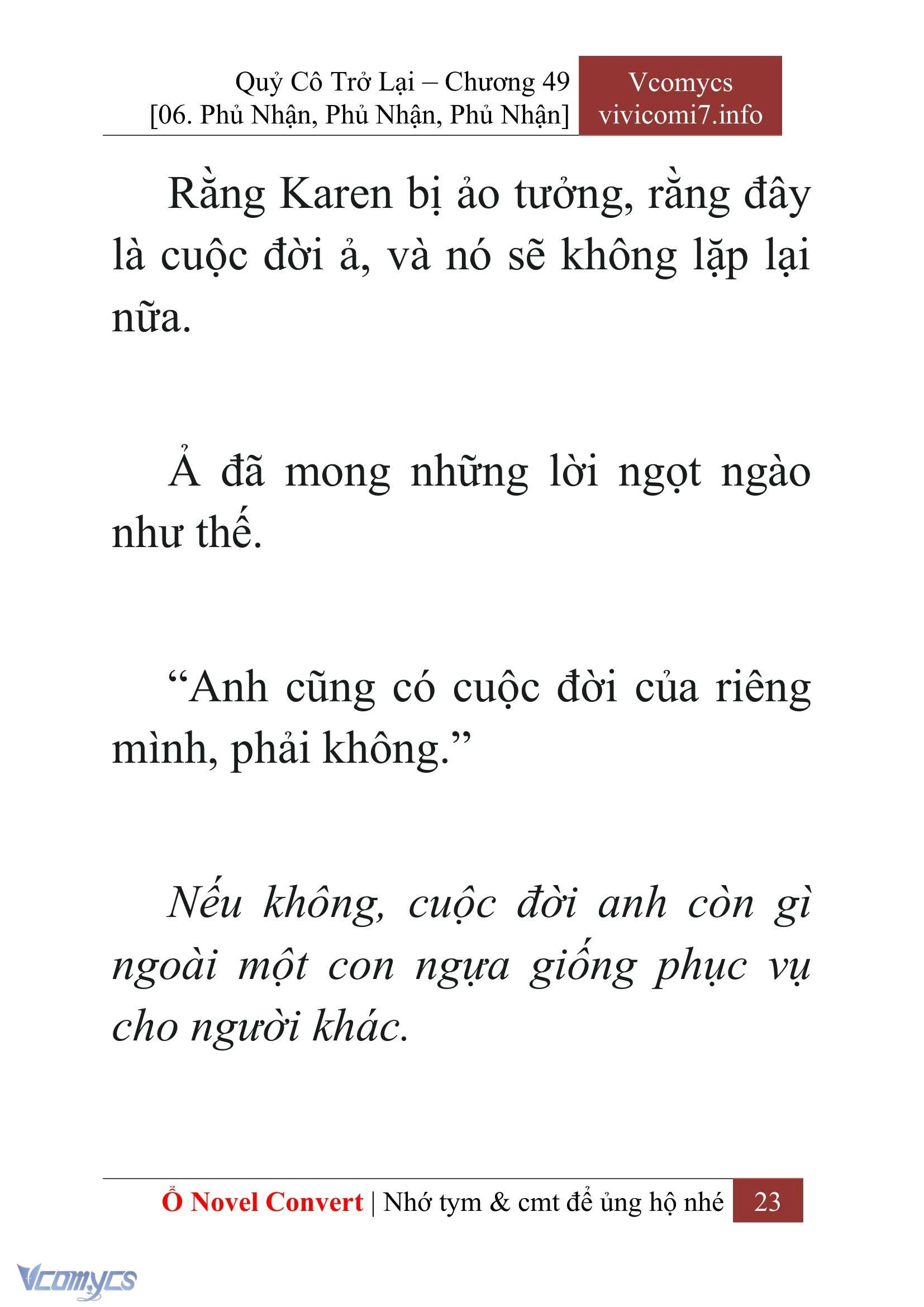 [Novel] Quý Cô Trở Lại Chapter  49 - 25