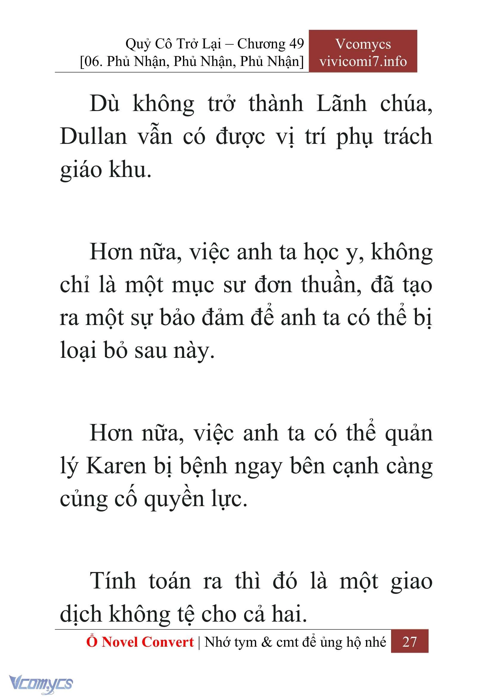 [Novel] Quý Cô Trở Lại Chapter  49 - 29