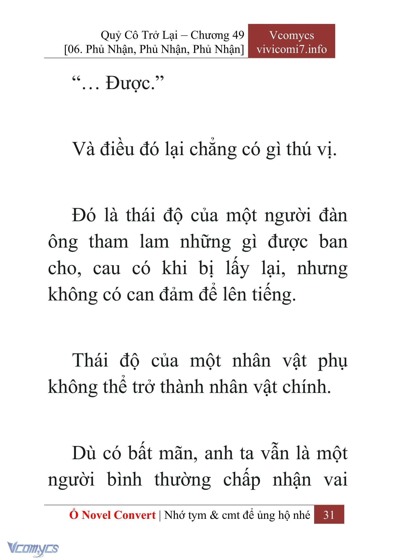 [Novel] Quý Cô Trở Lại Chapter  49 - 33
