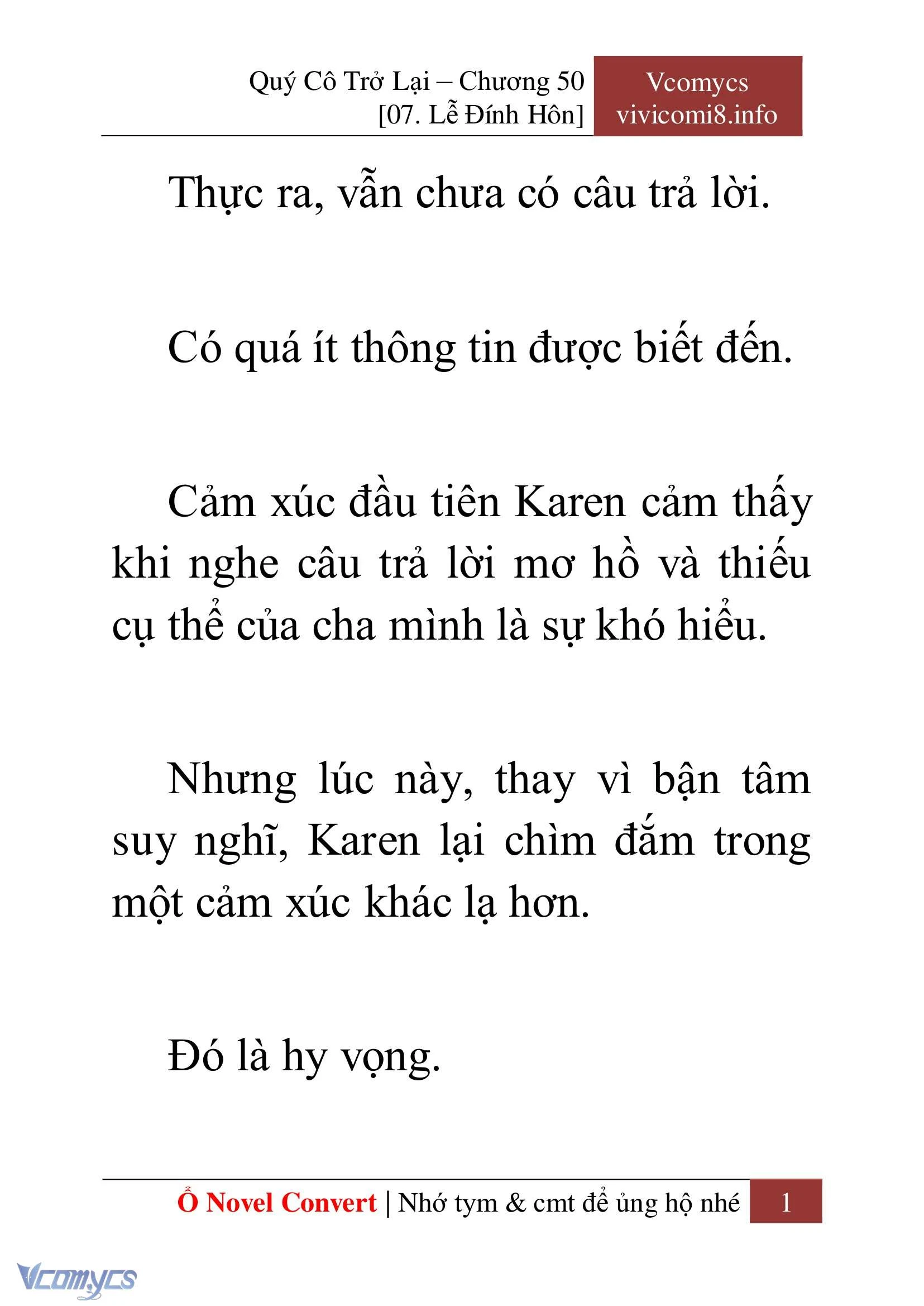 [Novel] Quý Cô Trở Lại Chapter  50 - 3