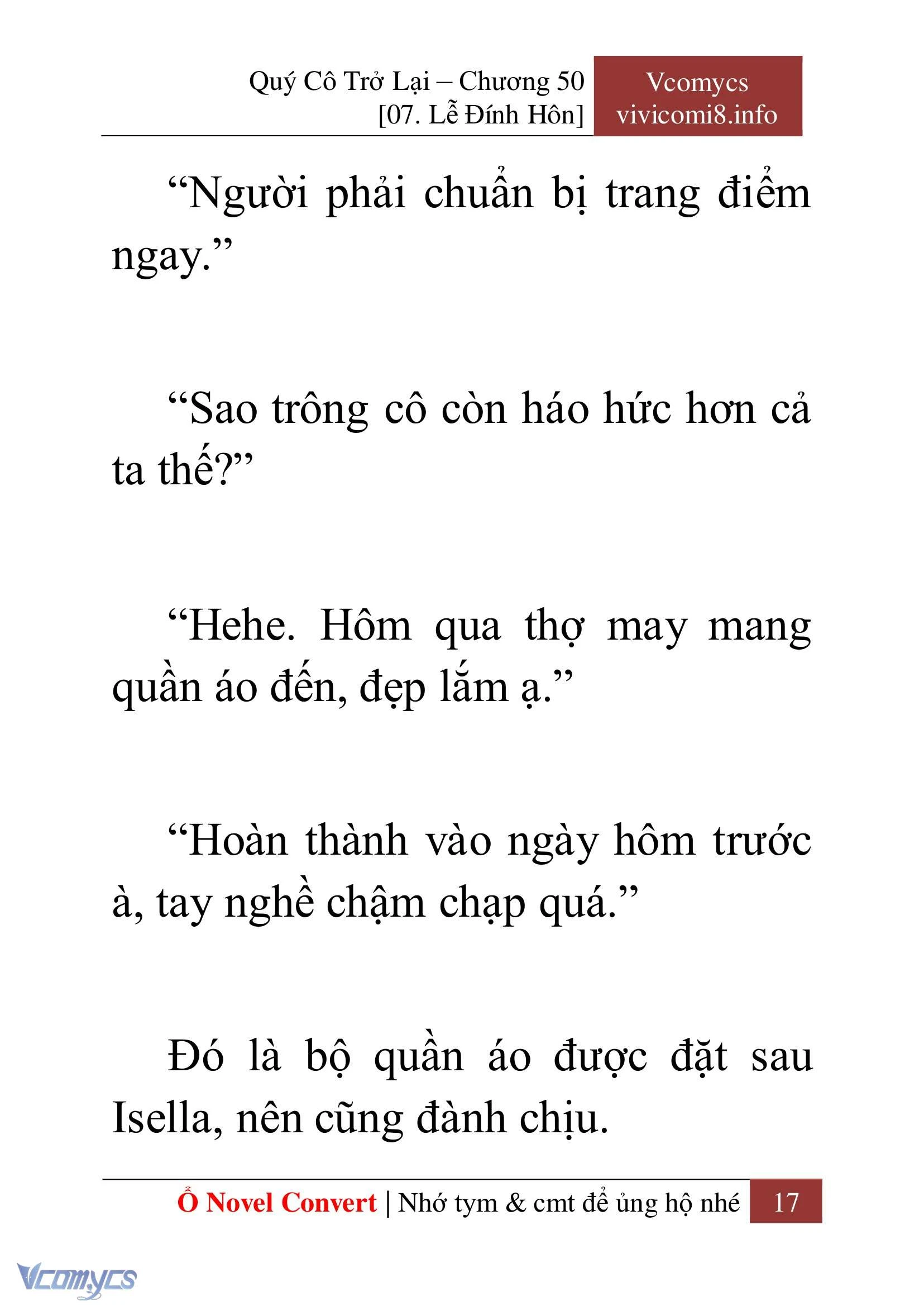 [Novel] Quý Cô Trở Lại Chapter  50 - 19
