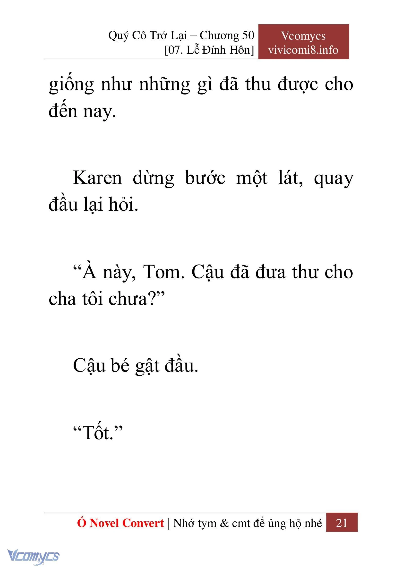[Novel] Quý Cô Trở Lại Chapter  50 - 23