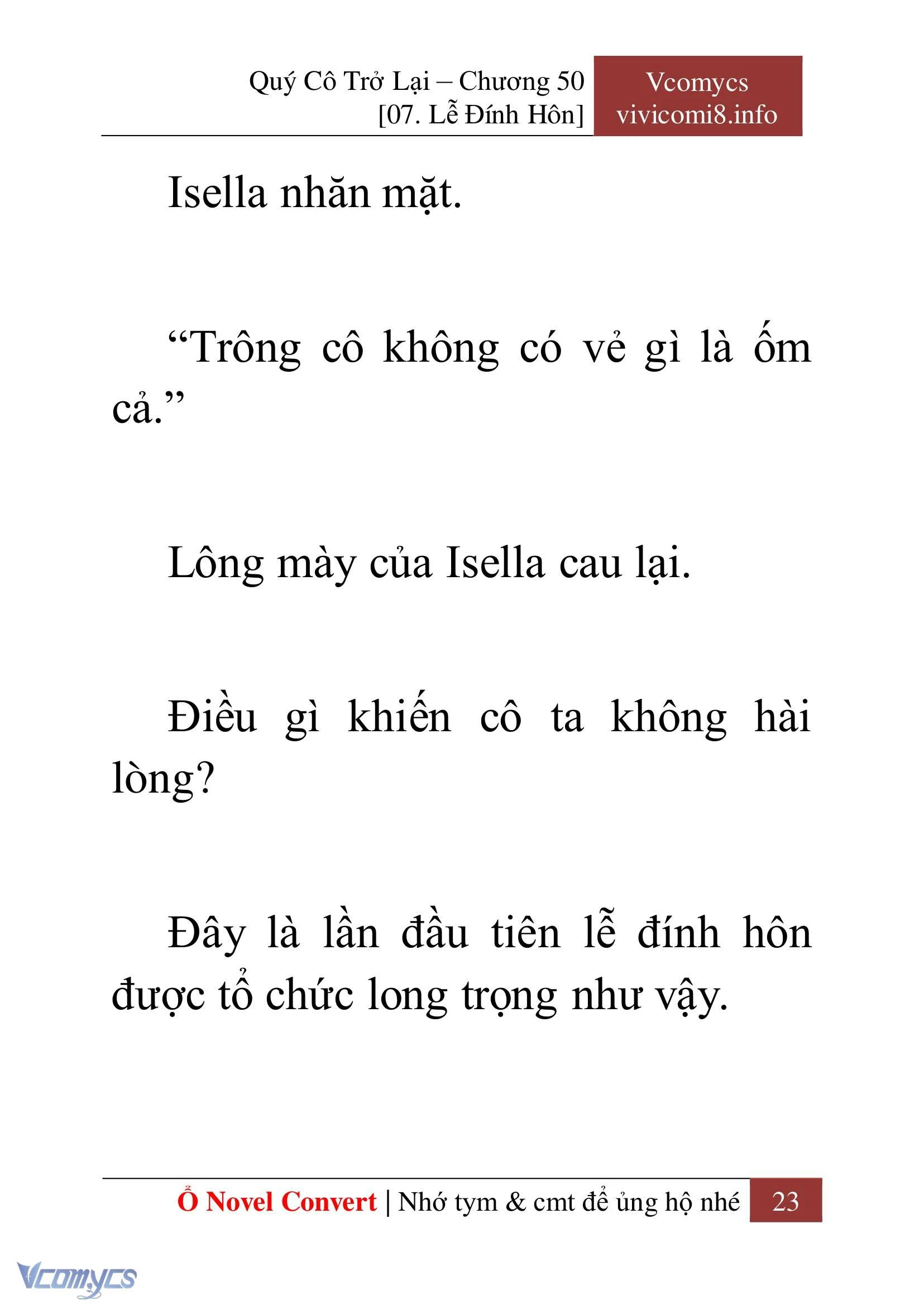 [Novel] Quý Cô Trở Lại Chapter  50 - 25
