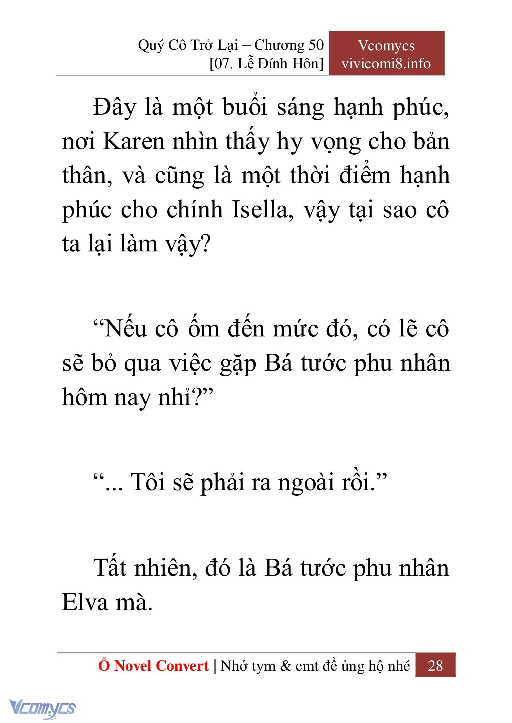 [Novel] Quý Cô Trở Lại Chapter  50 - 30