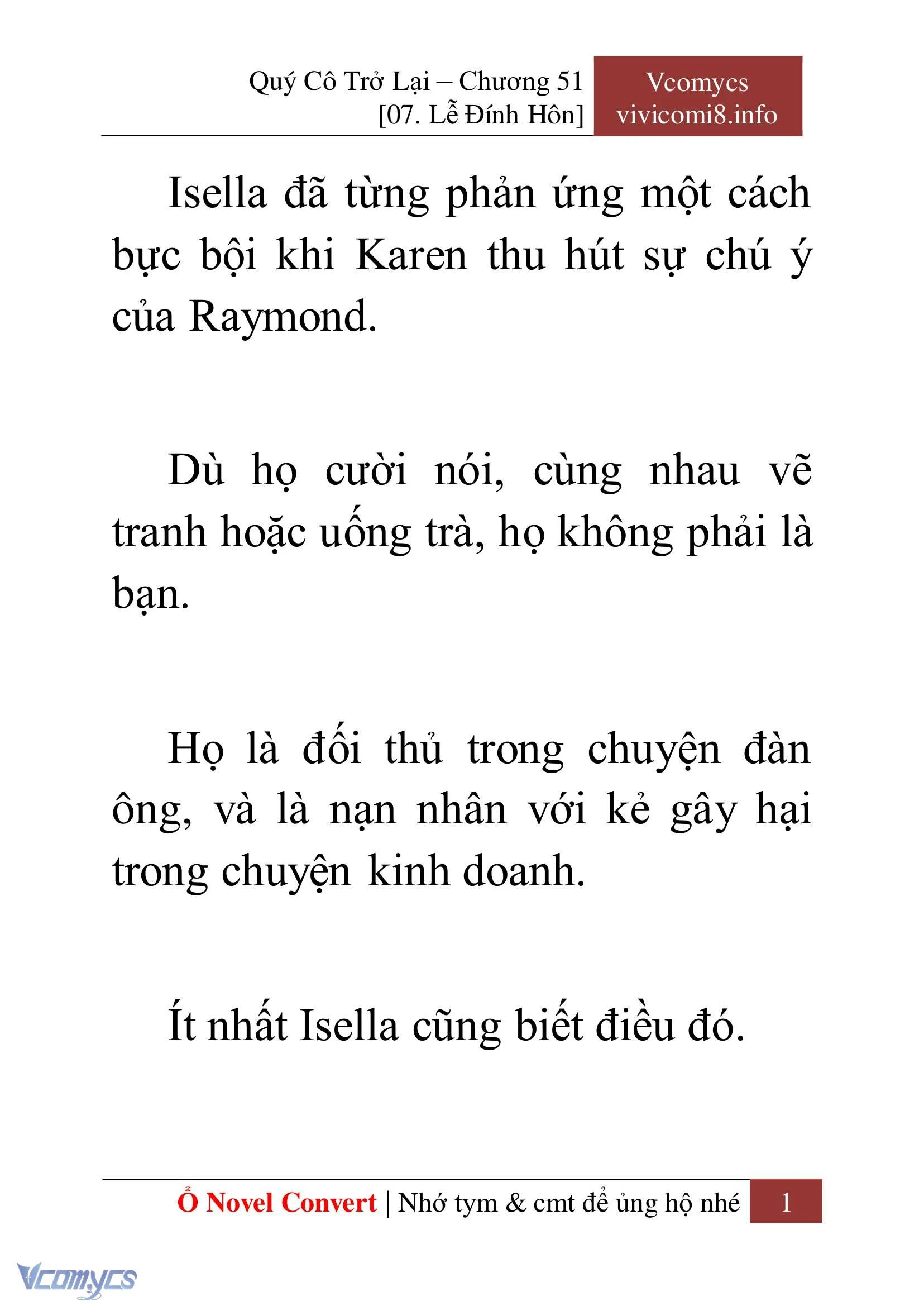 [Novel] Quý Cô Trở Lại Chapter  51 - 3