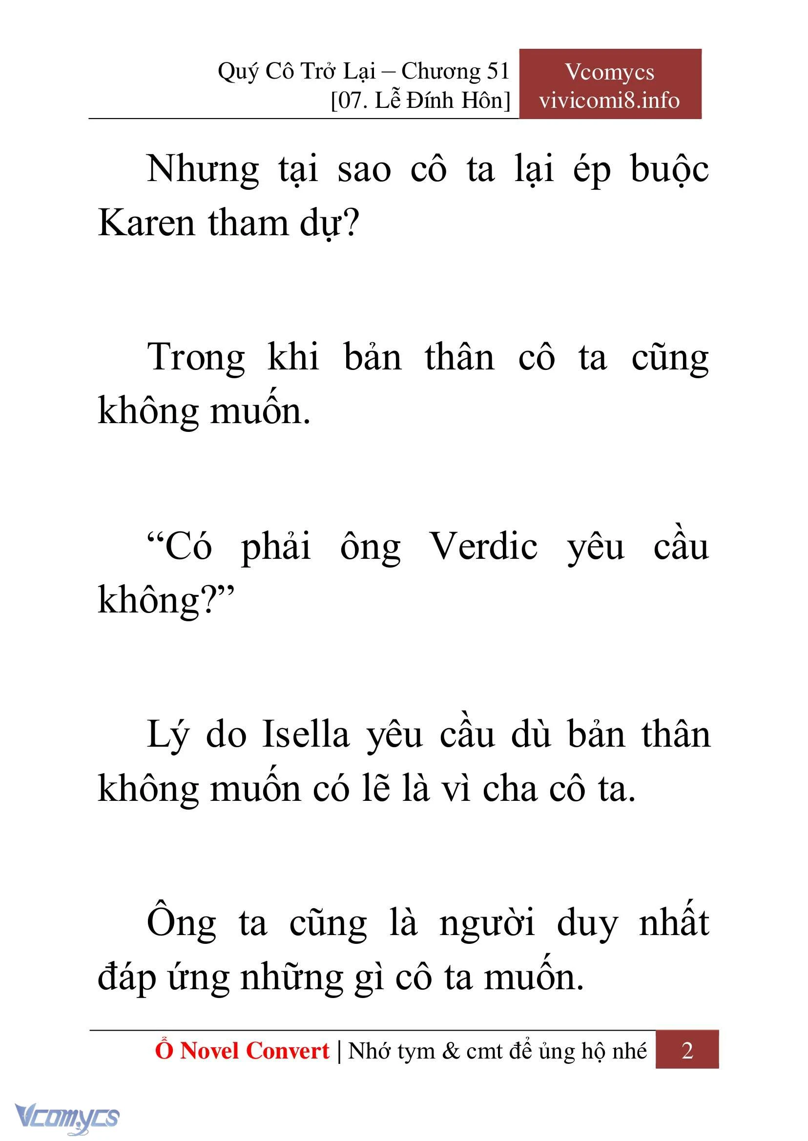 [Novel] Quý Cô Trở Lại Chapter  51 - 4