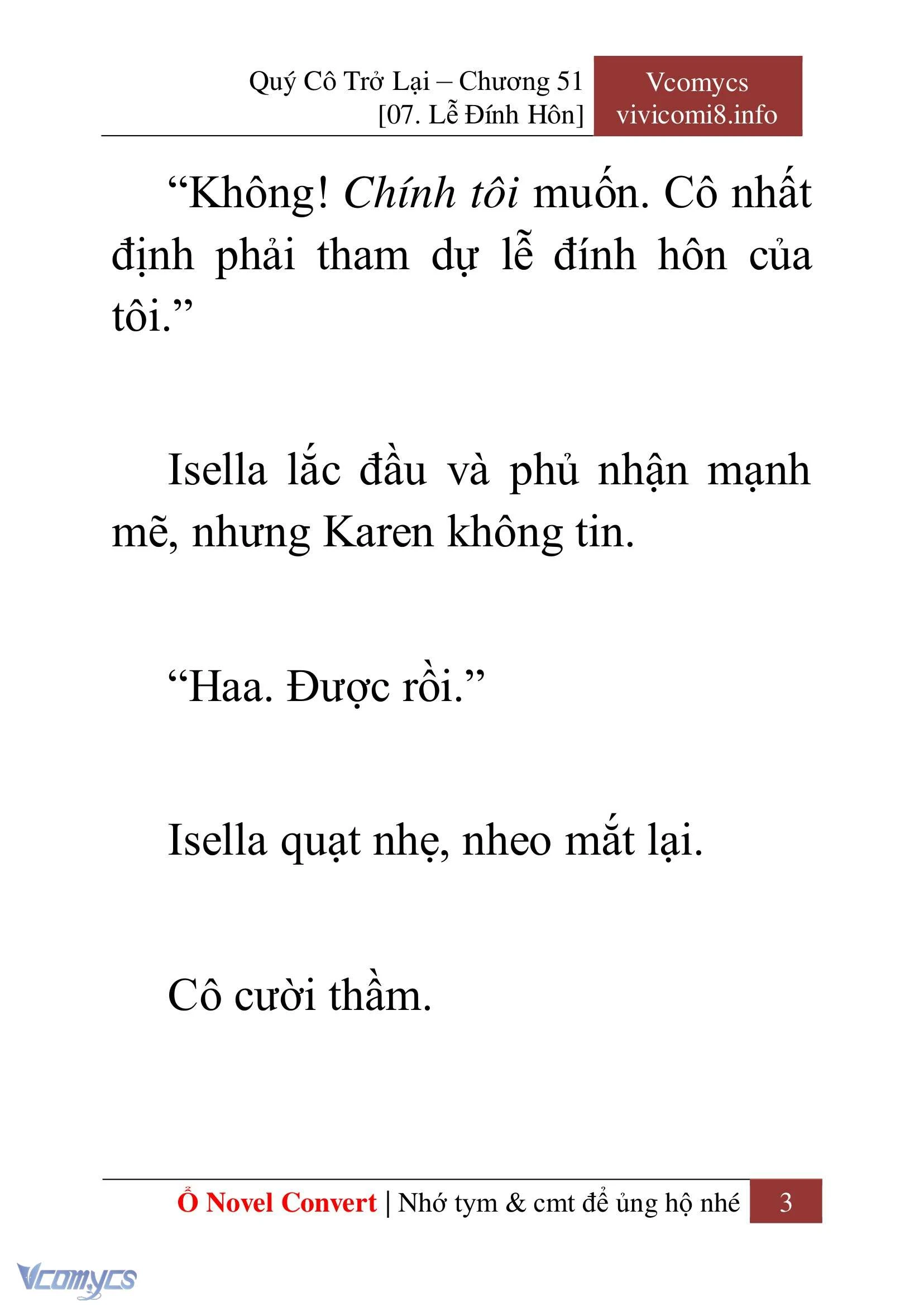 [Novel] Quý Cô Trở Lại Chapter  51 - 5