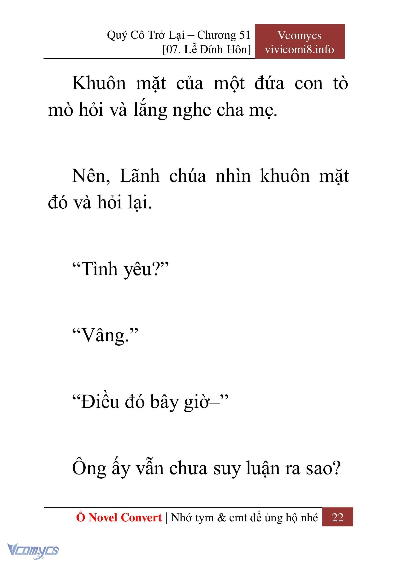 [Novel] Quý Cô Trở Lại Chapter  51 - 24