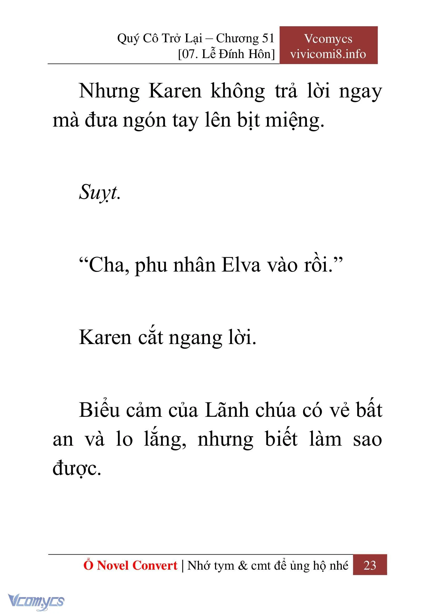 [Novel] Quý Cô Trở Lại Chapter  51 - 25