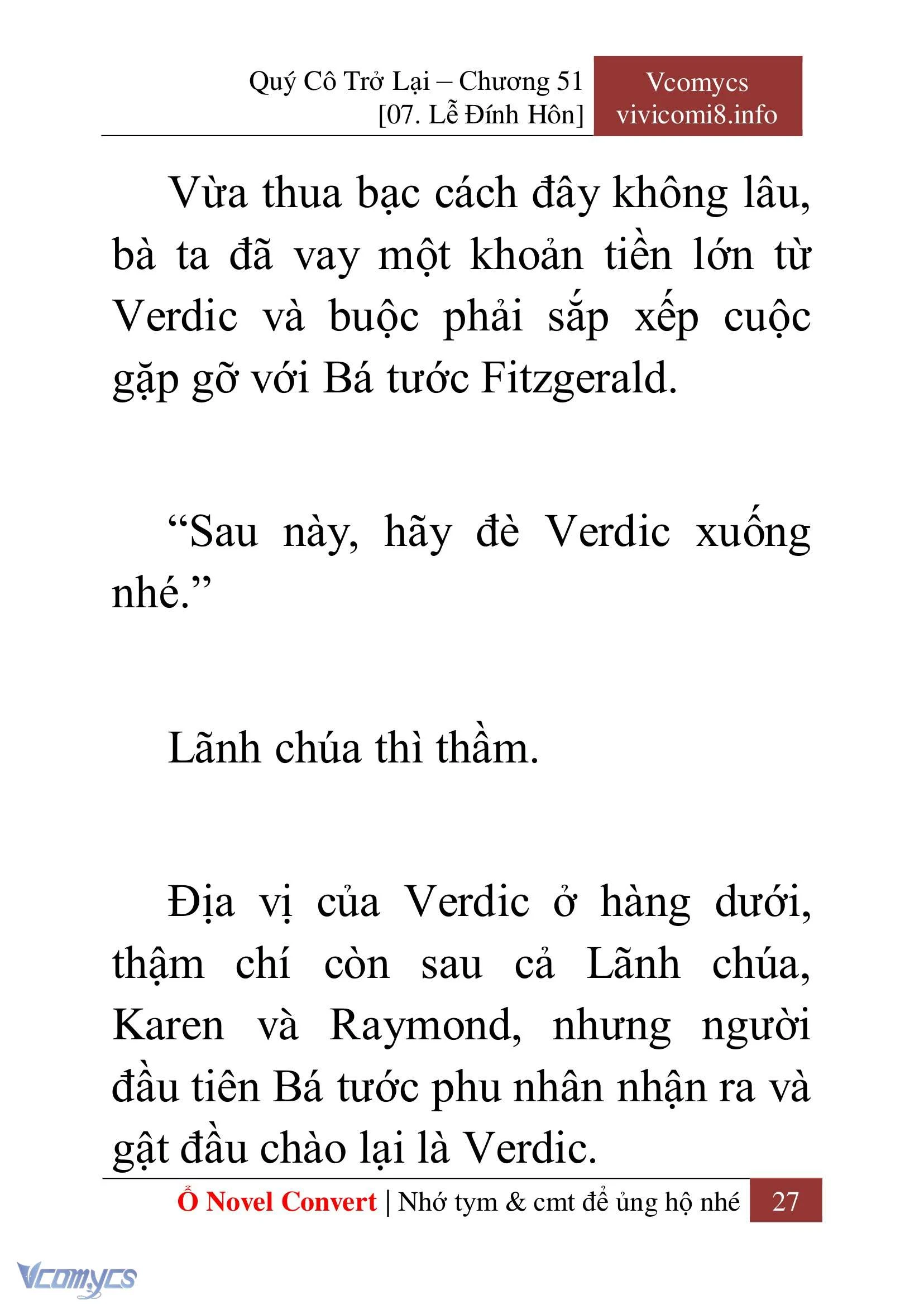 [Novel] Quý Cô Trở Lại Chapter  51 - 29