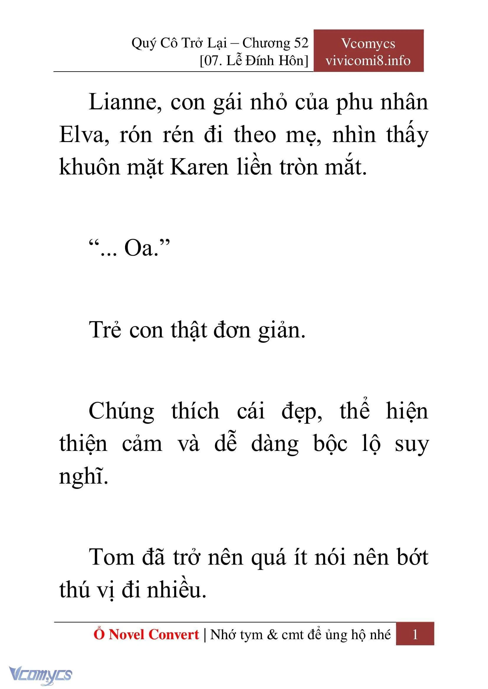 [Novel] Quý Cô Trở Lại Chapter  52 - 3