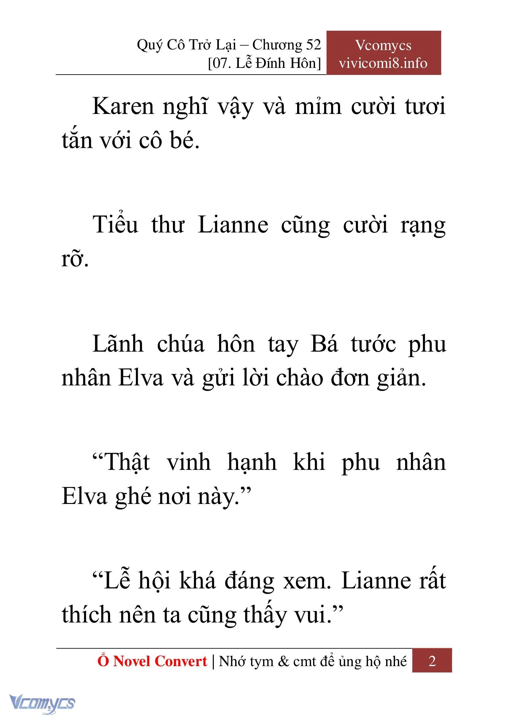 [Novel] Quý Cô Trở Lại Chapter  52 - 4