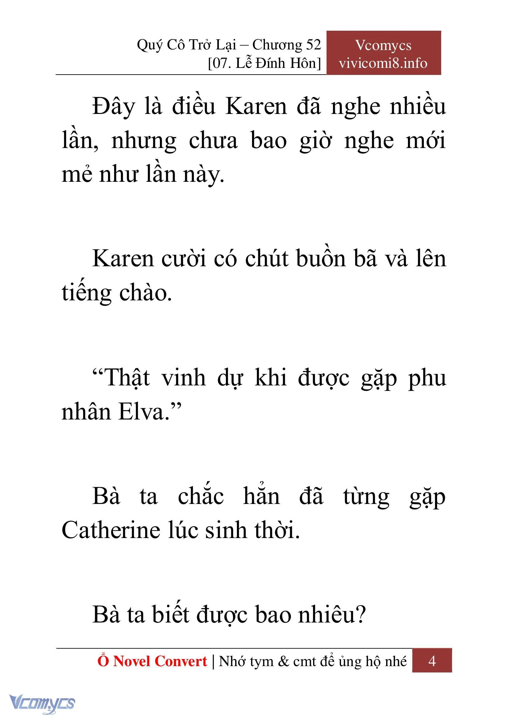 [Novel] Quý Cô Trở Lại Chapter  52 - 6