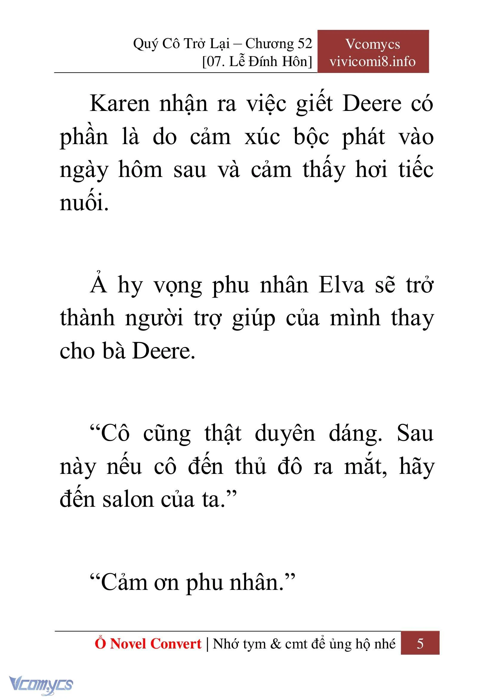 [Novel] Quý Cô Trở Lại Chapter  52 - 7