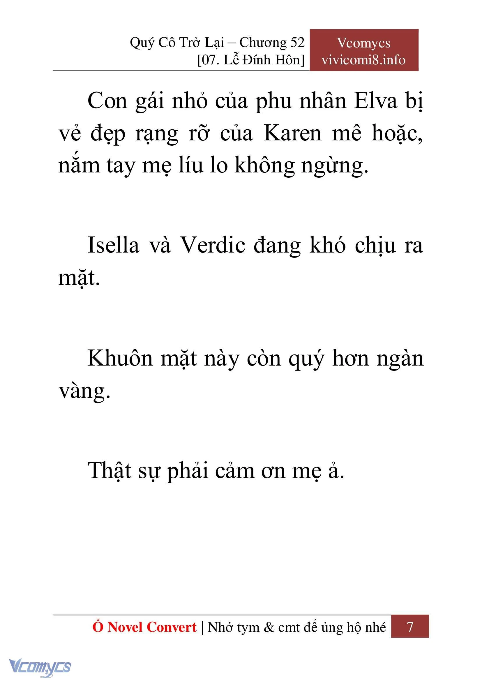 [Novel] Quý Cô Trở Lại Chapter  52 - 9