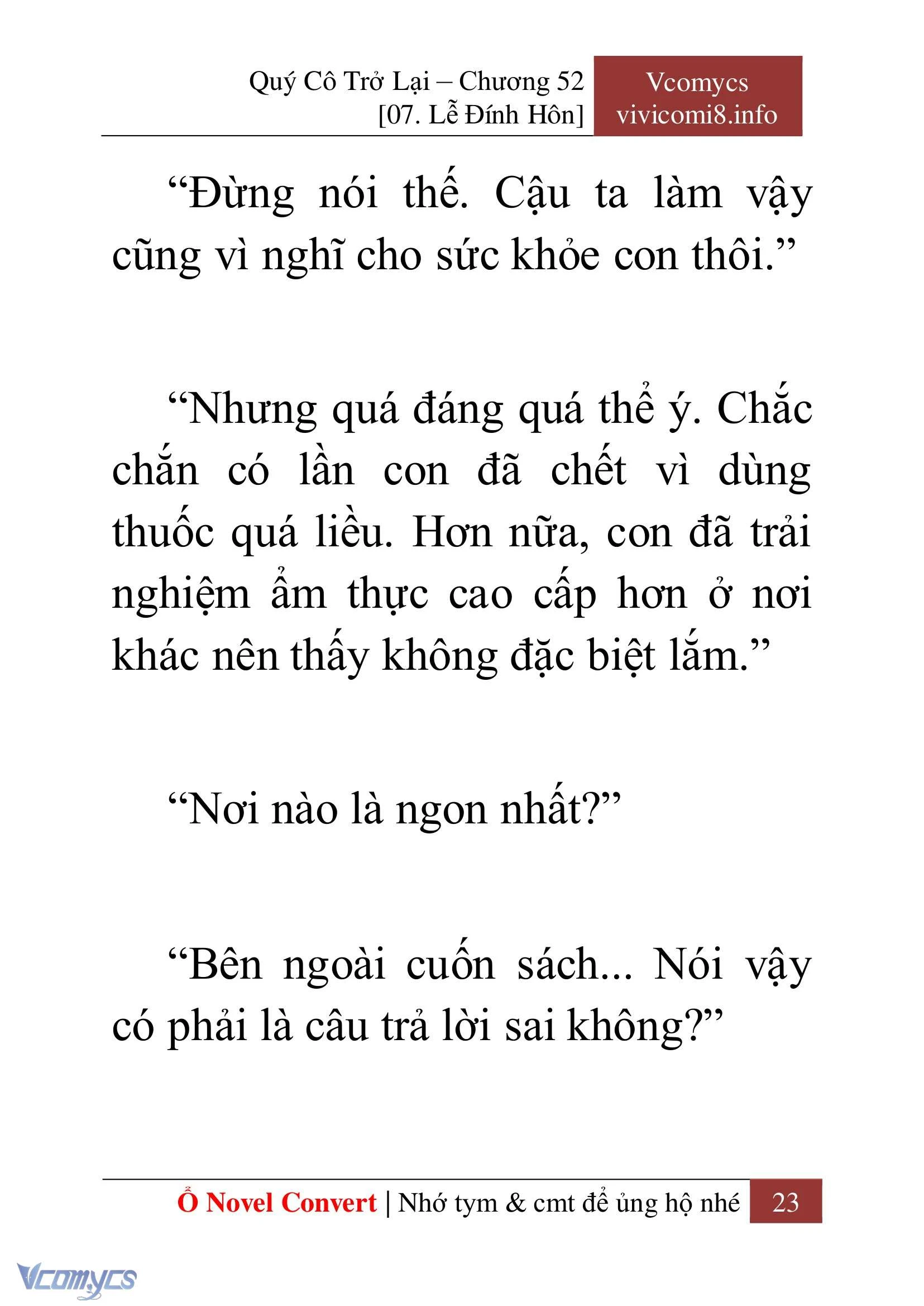 [Novel] Quý Cô Trở Lại Chapter  52 - 25