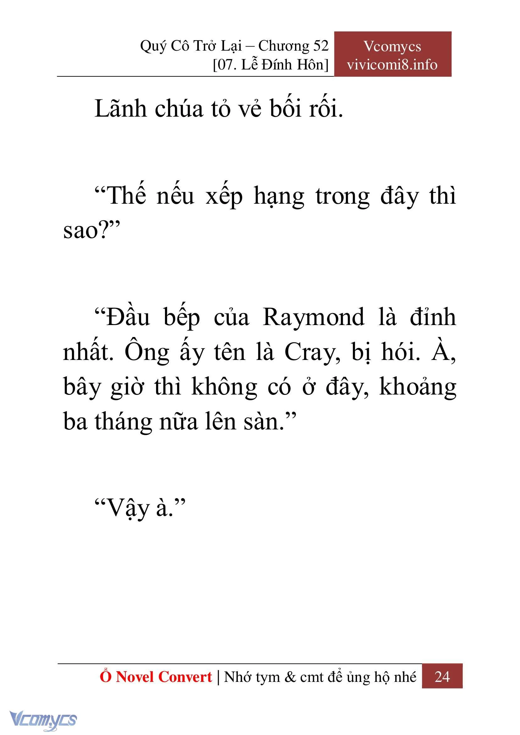 [Novel] Quý Cô Trở Lại Chapter  52 - 26