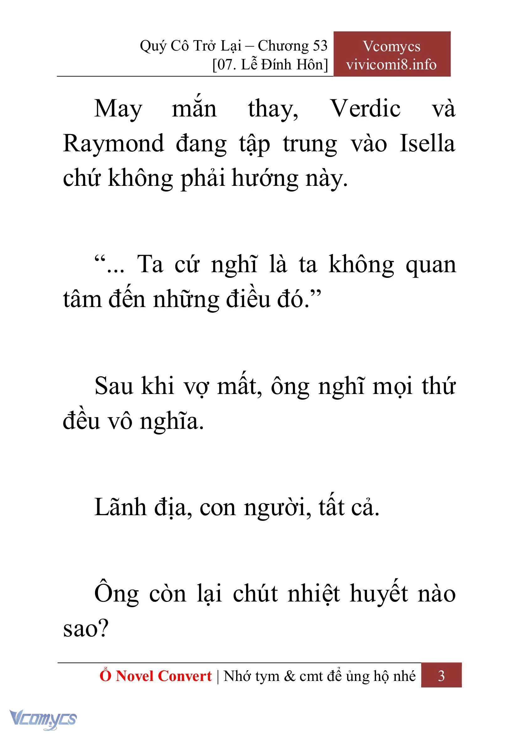 [Novel] Quý Cô Trở Lại Chapter  53 - 5