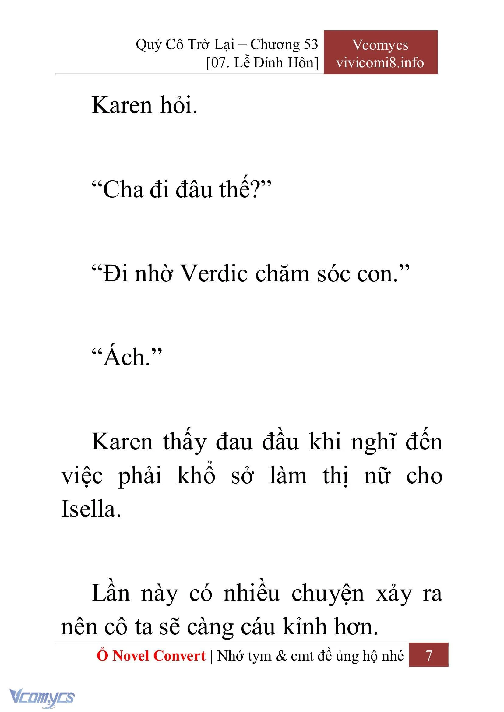 [Novel] Quý Cô Trở Lại Chapter  53 - 9