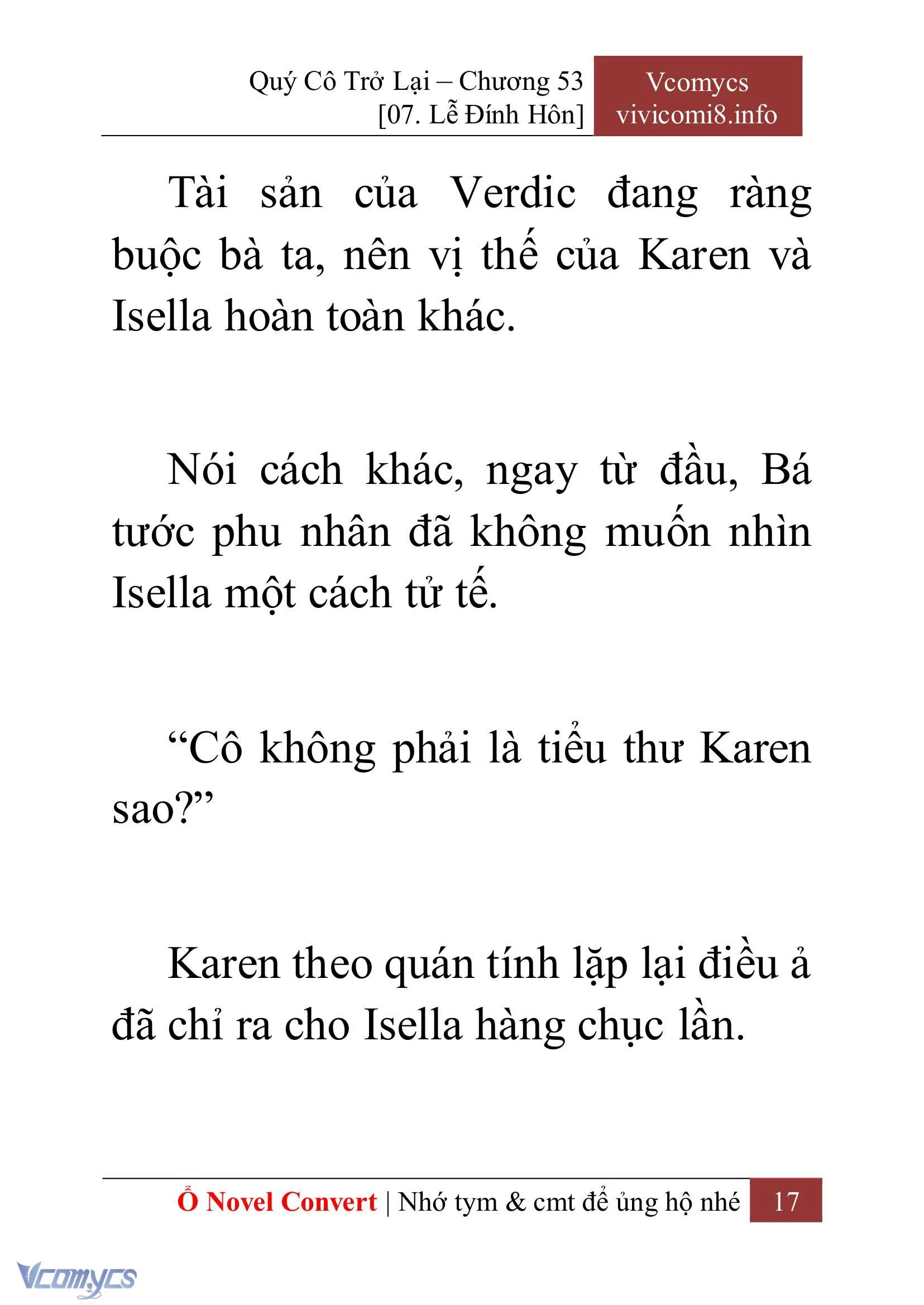 [Novel] Quý Cô Trở Lại Chapter  53 - 19