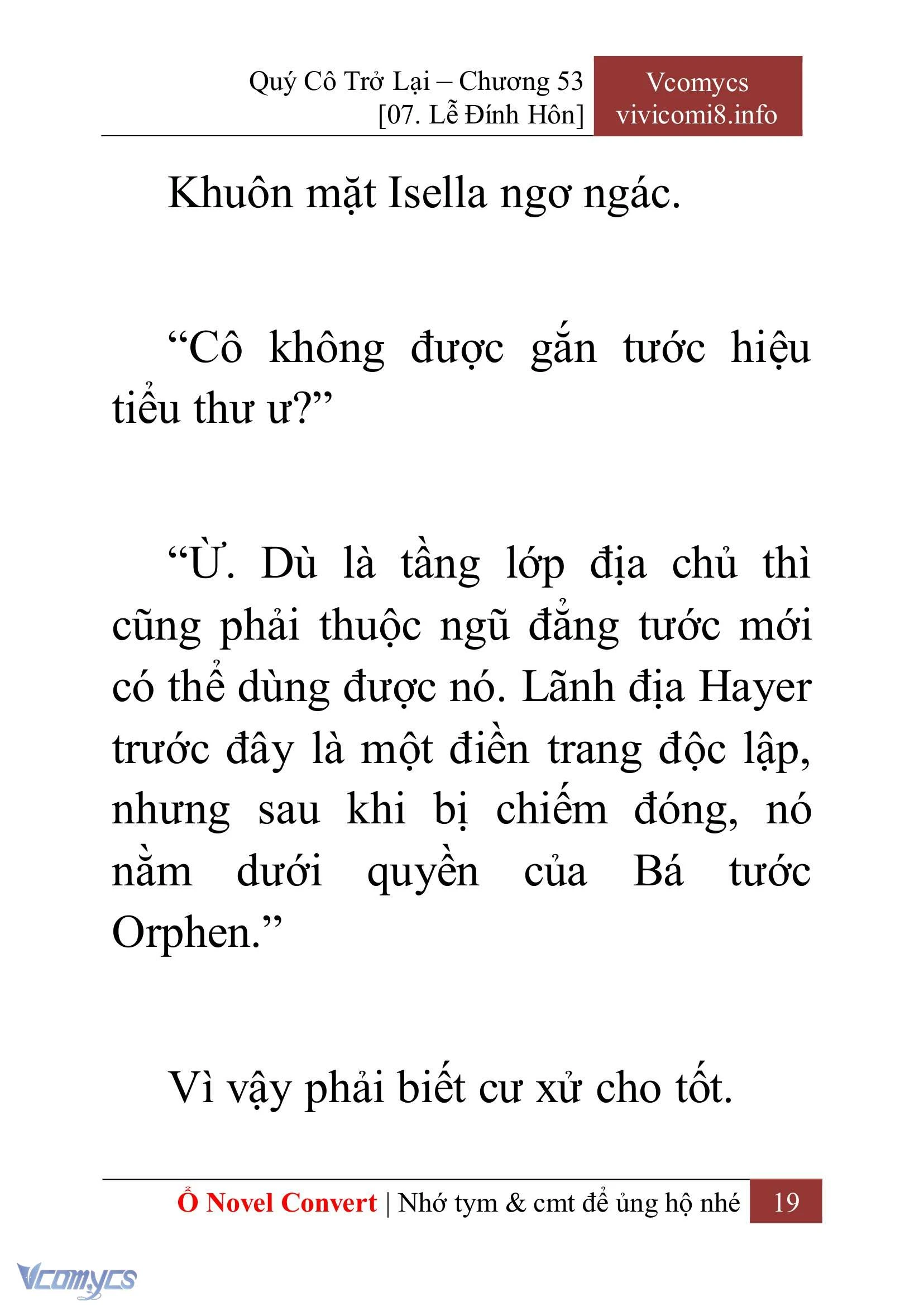[Novel] Quý Cô Trở Lại Chapter  53 - 21