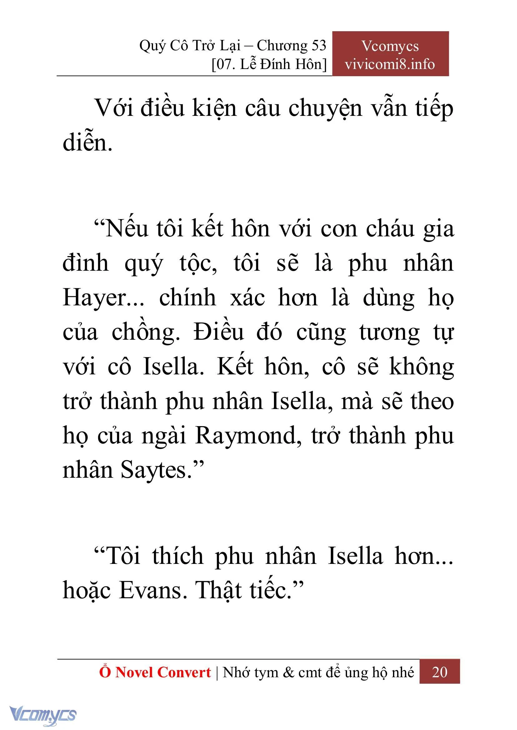 [Novel] Quý Cô Trở Lại Chapter  53 - 22