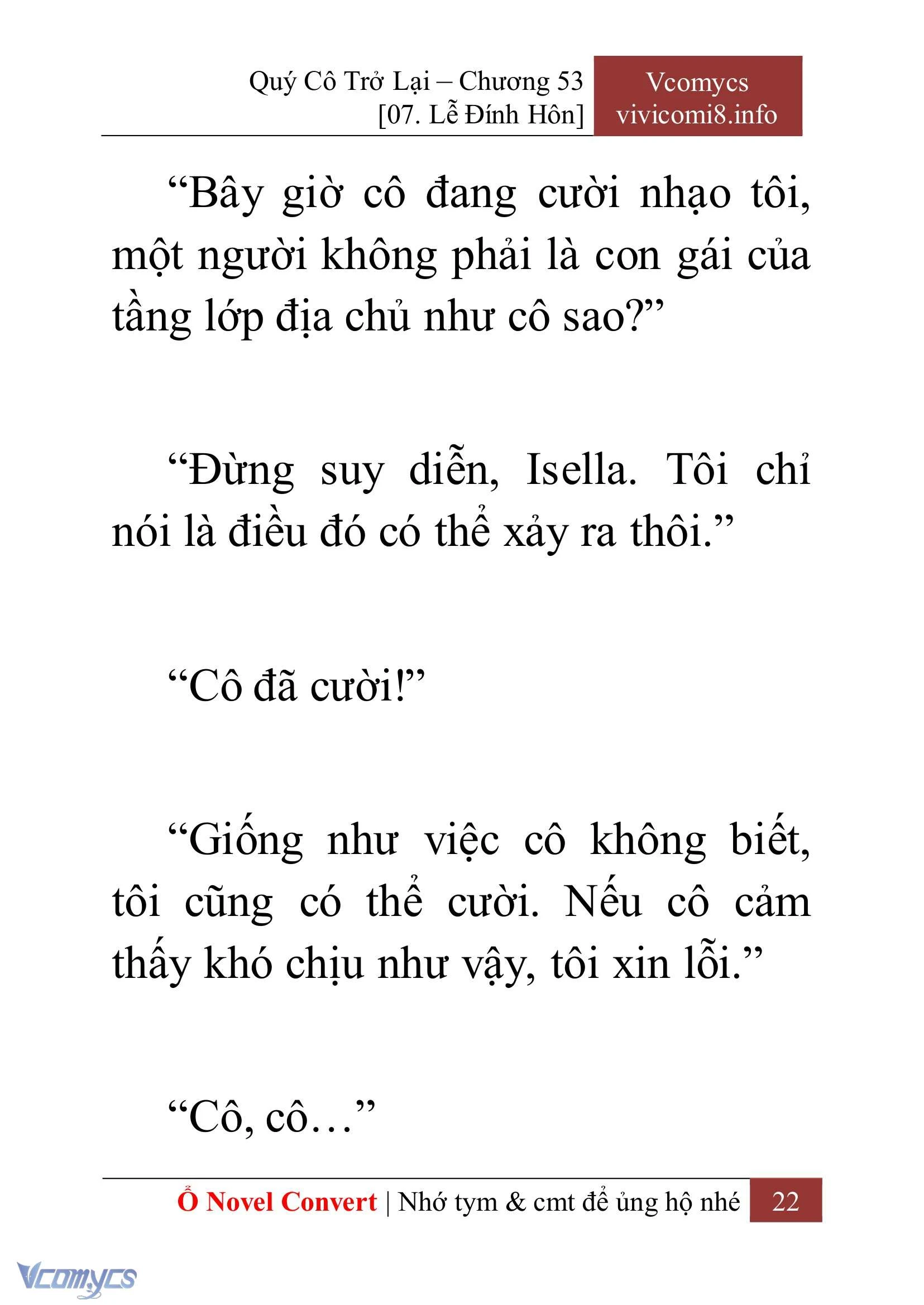 [Novel] Quý Cô Trở Lại Chapter  53 - 24