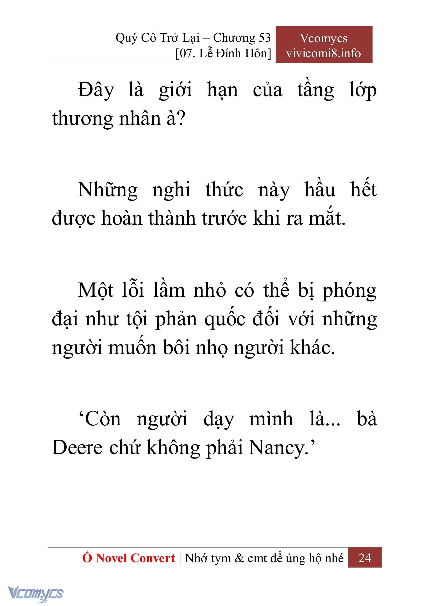 [Novel] Quý Cô Trở Lại Chapter  53 - 26