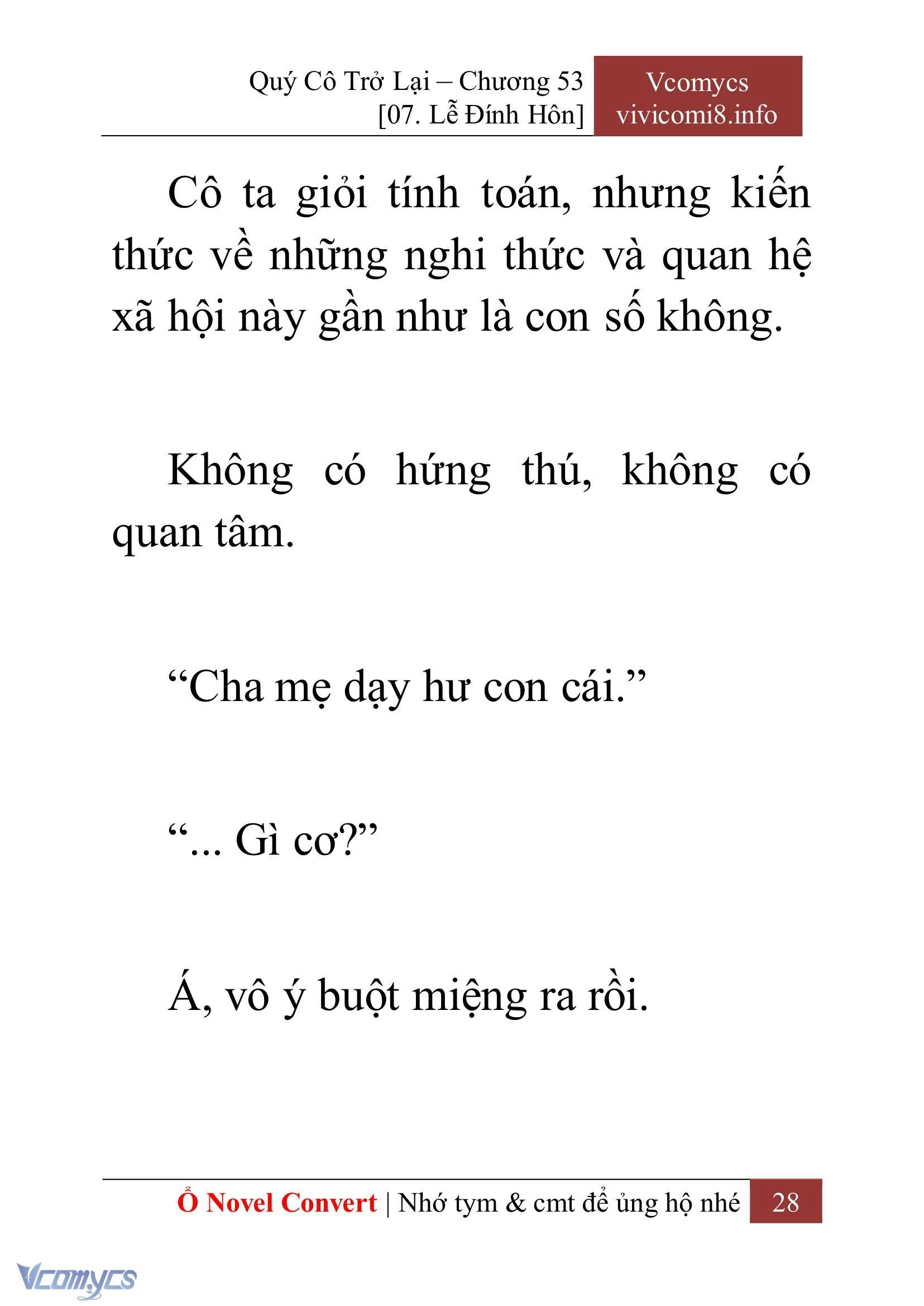 [Novel] Quý Cô Trở Lại Chapter  53 - 30