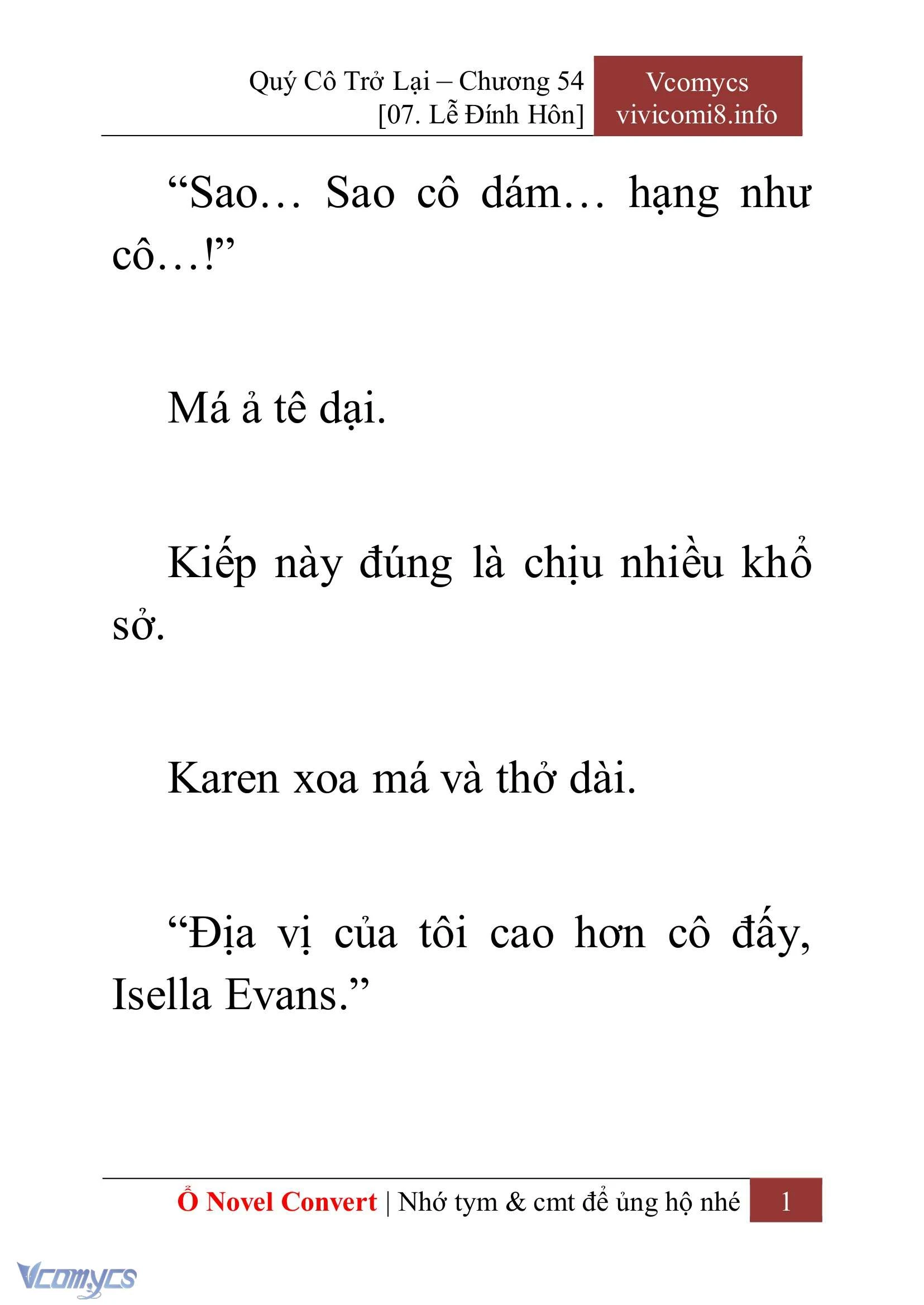 [Novel] Quý Cô Trở Lại Chapter  54 - 3