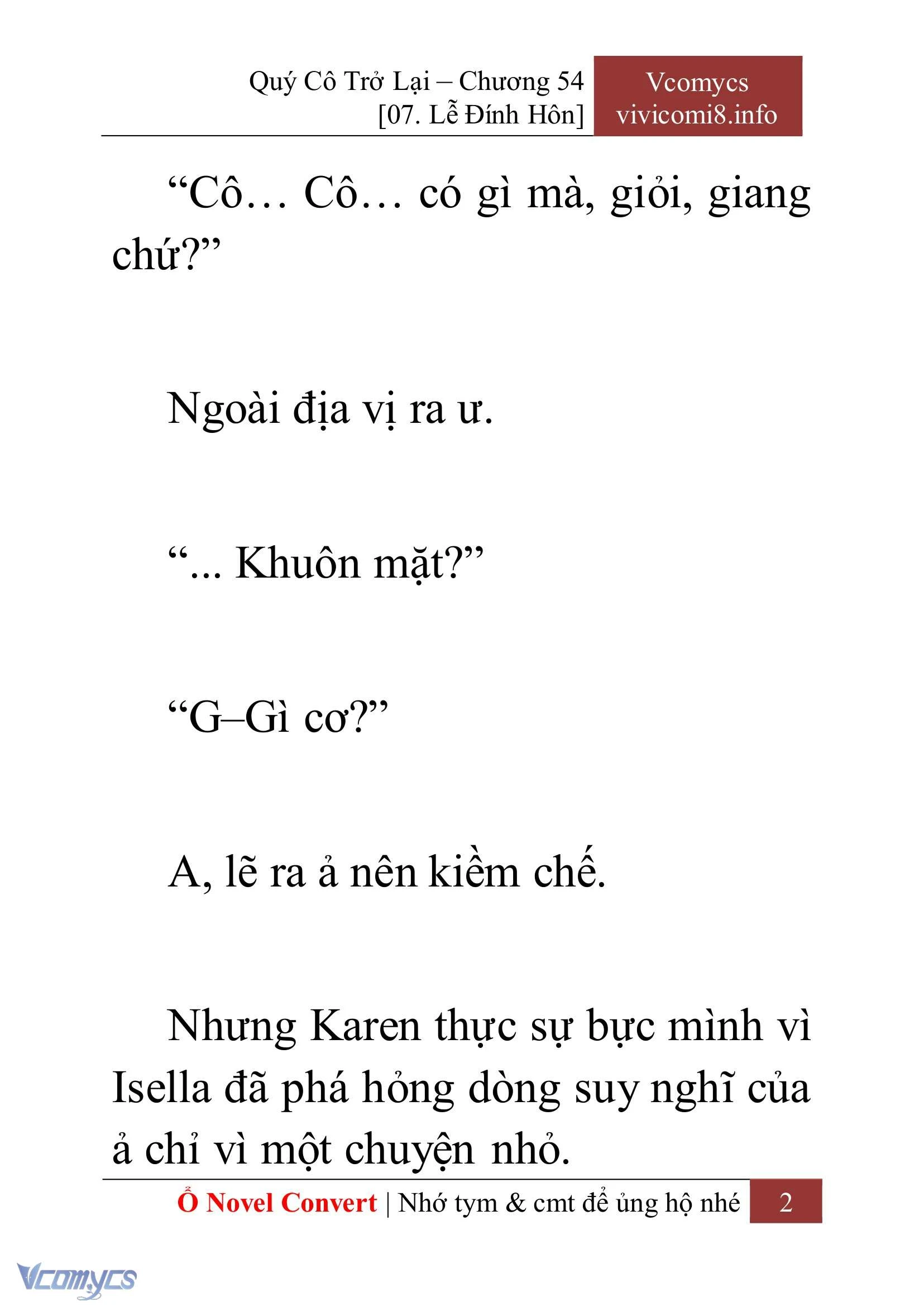 [Novel] Quý Cô Trở Lại Chapter  54 - 4