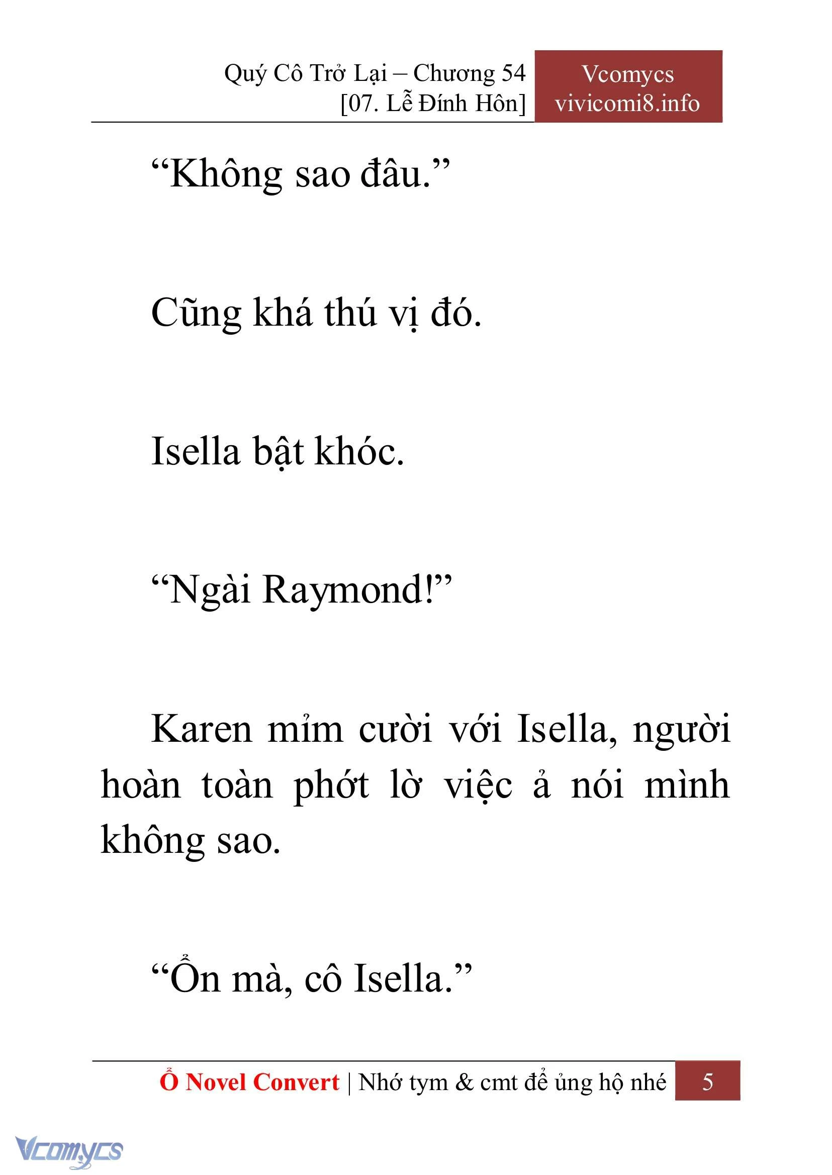 [Novel] Quý Cô Trở Lại Chapter  54 - 7