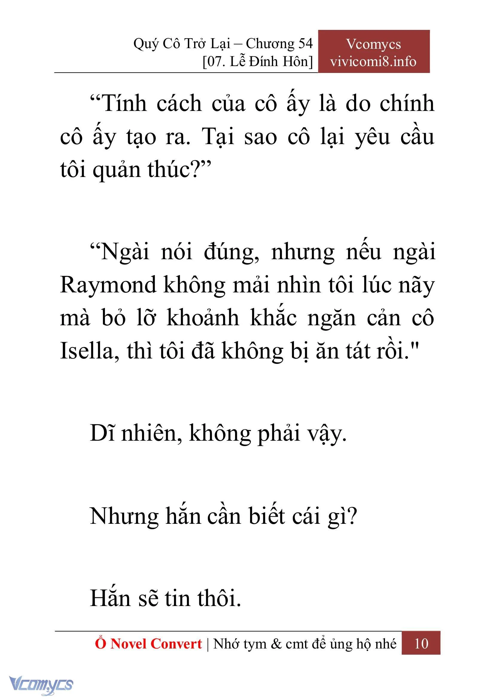 [Novel] Quý Cô Trở Lại Chapter  54 - 12