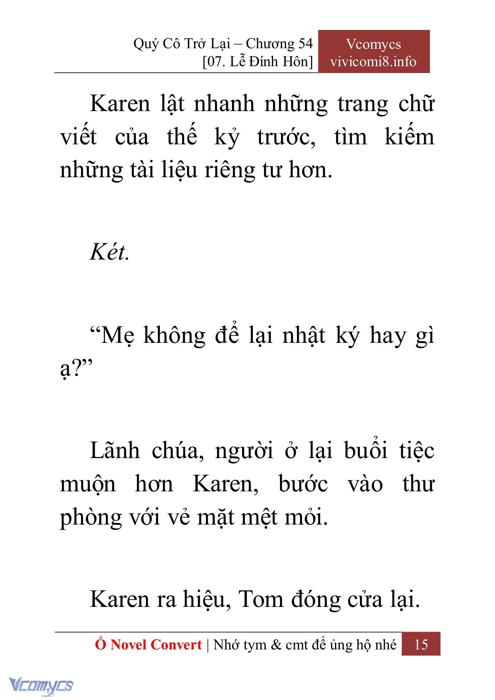 [Novel] Quý Cô Trở Lại Chapter  54 - 17