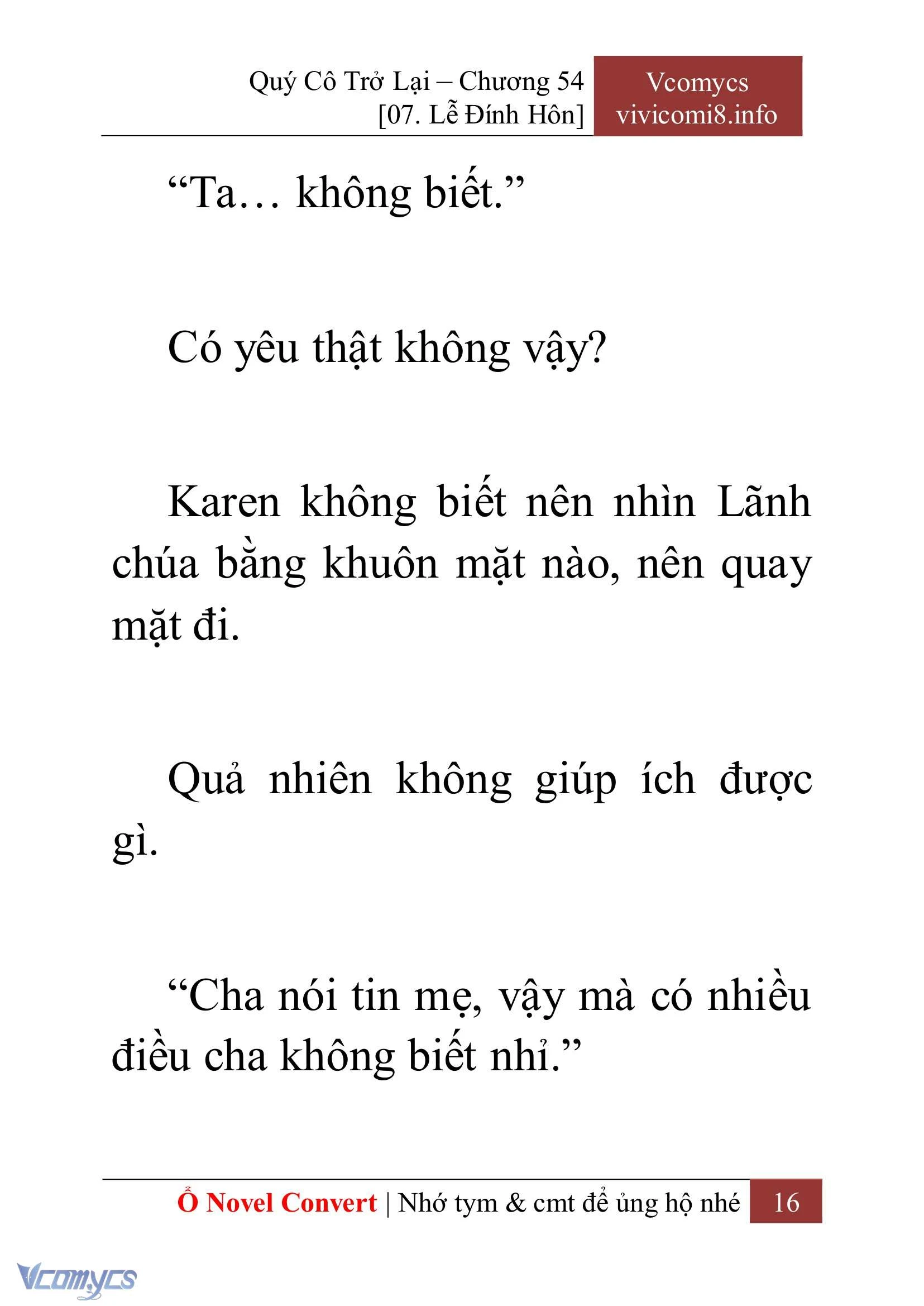 [Novel] Quý Cô Trở Lại Chapter  54 - 18