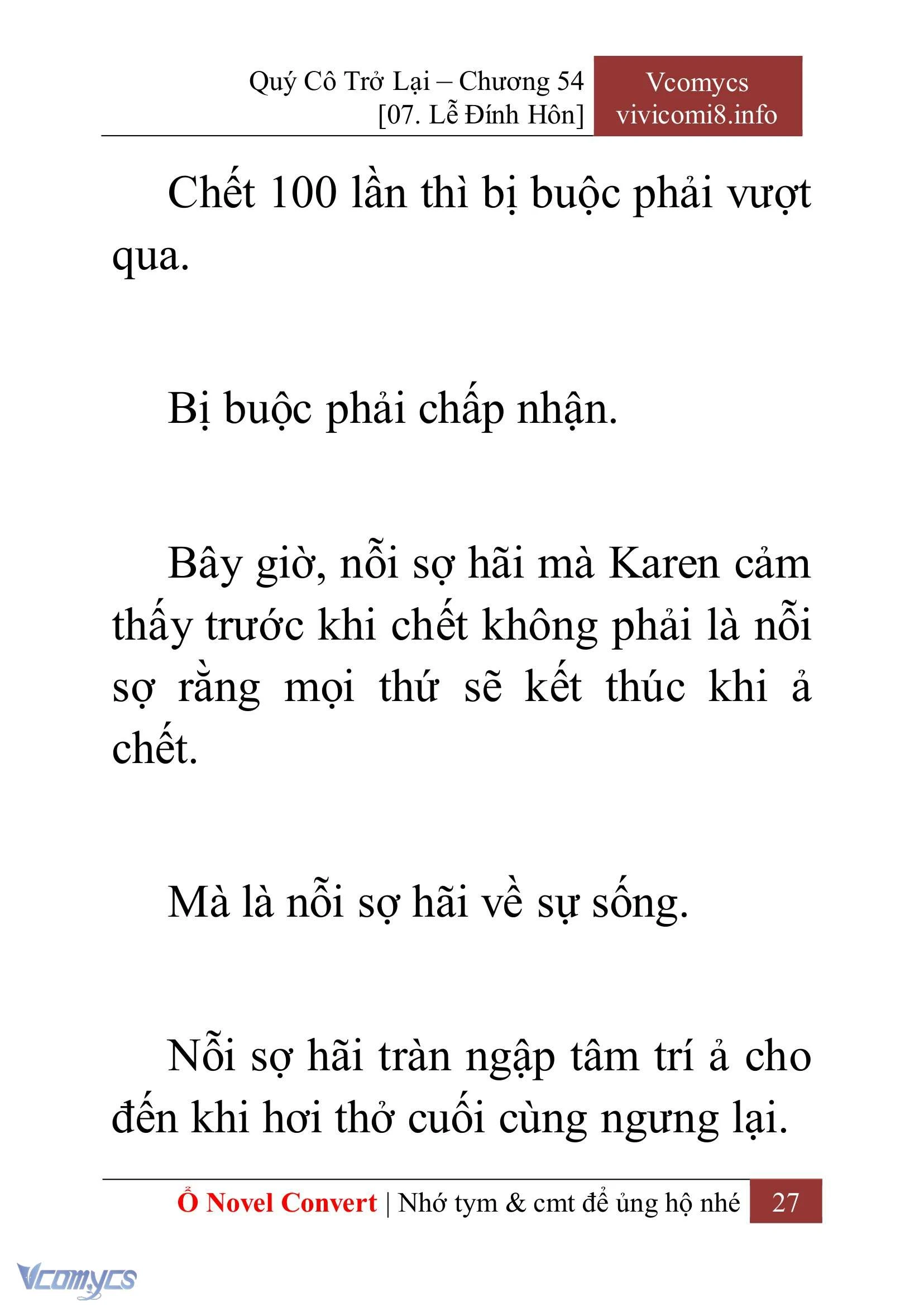 [Novel] Quý Cô Trở Lại Chapter  54 - 29